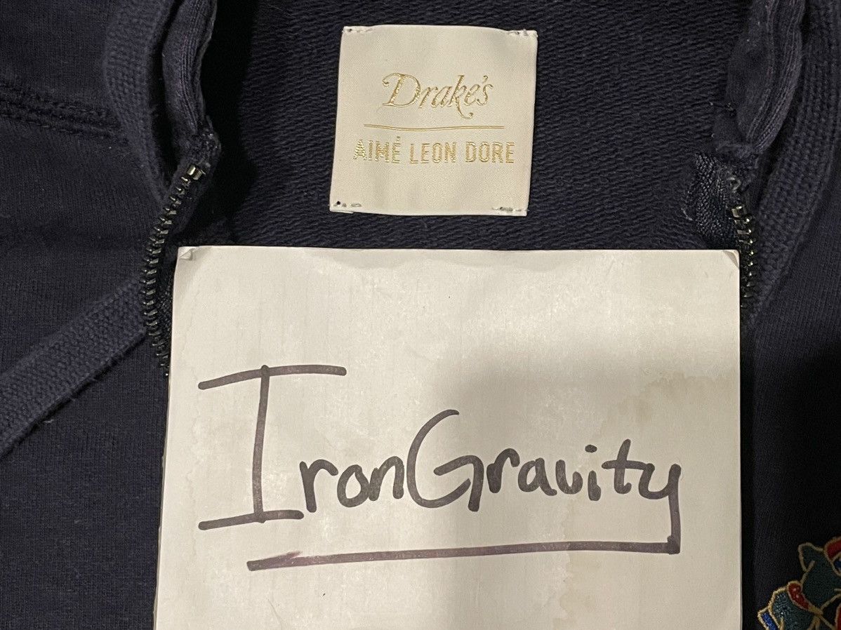 Aime Leon Dore × Drake's Aime Leon Dore ALD x Drakes Zip Up Hoodie Size Small S Navy Size US S / EU 44-46 / 1 - 5 Thumbnail