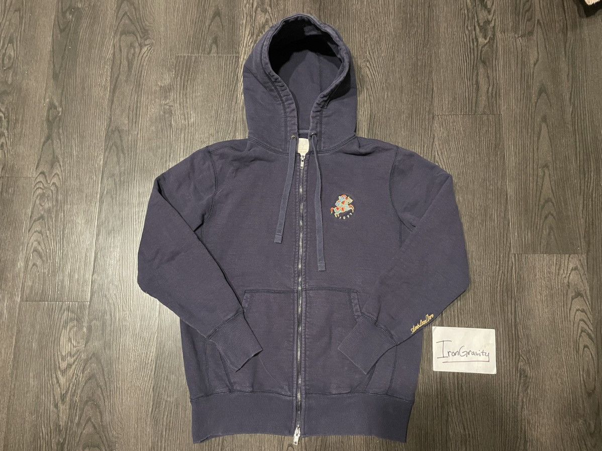 Aime Leon Dore × Drake's Aime Leon Dore ALD x Drakes Zip Up Hoodie Size Small S Navy Size US S / EU 44-46 / 1 - 1 Thumbnail