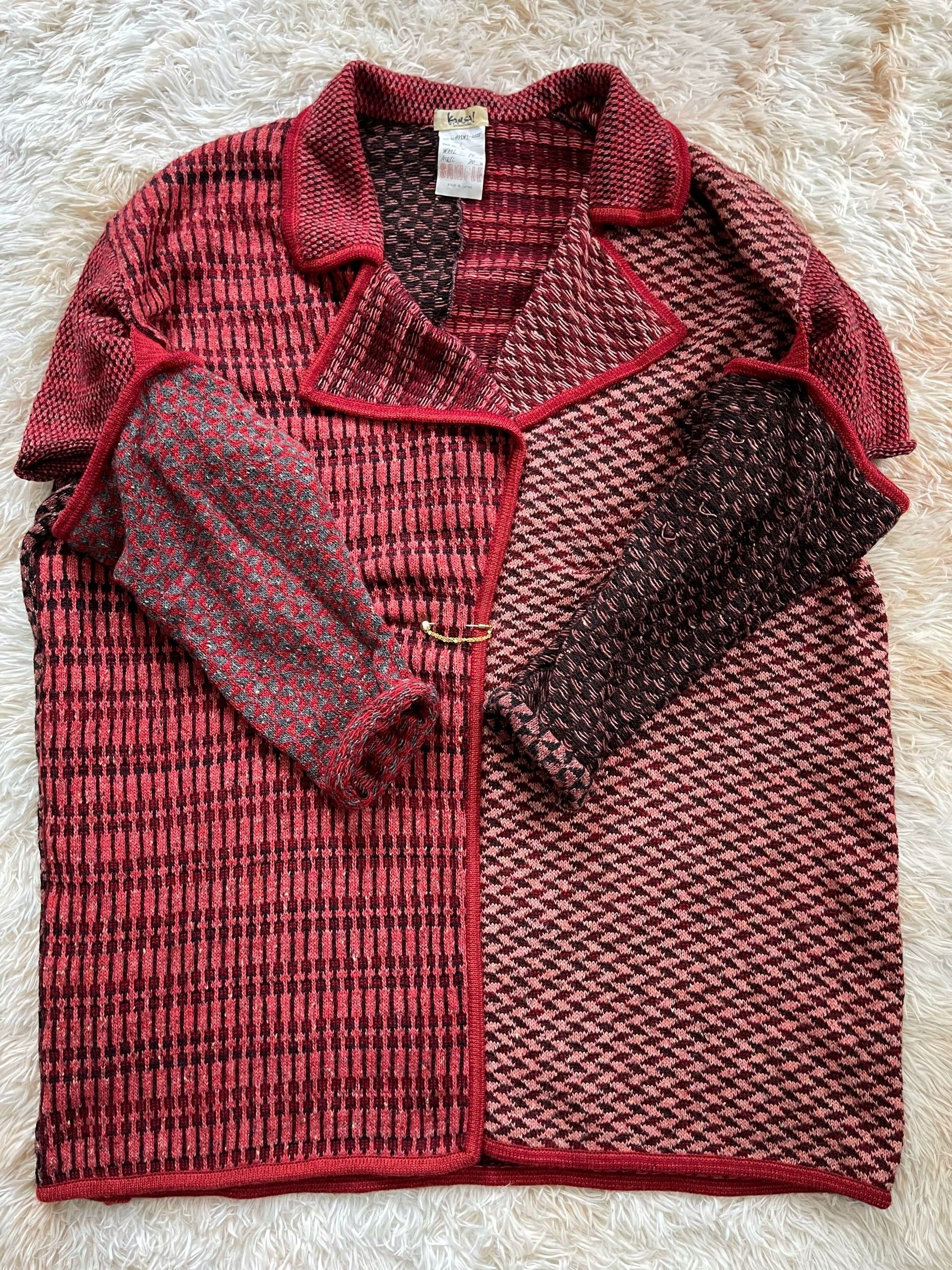 Kansai Yamamoto RARE SAMPLE Kansai Yamamoto 1980's Ethnic Knit Coat Size US L / EU 52-54 / 3 - 12 Thumbnail