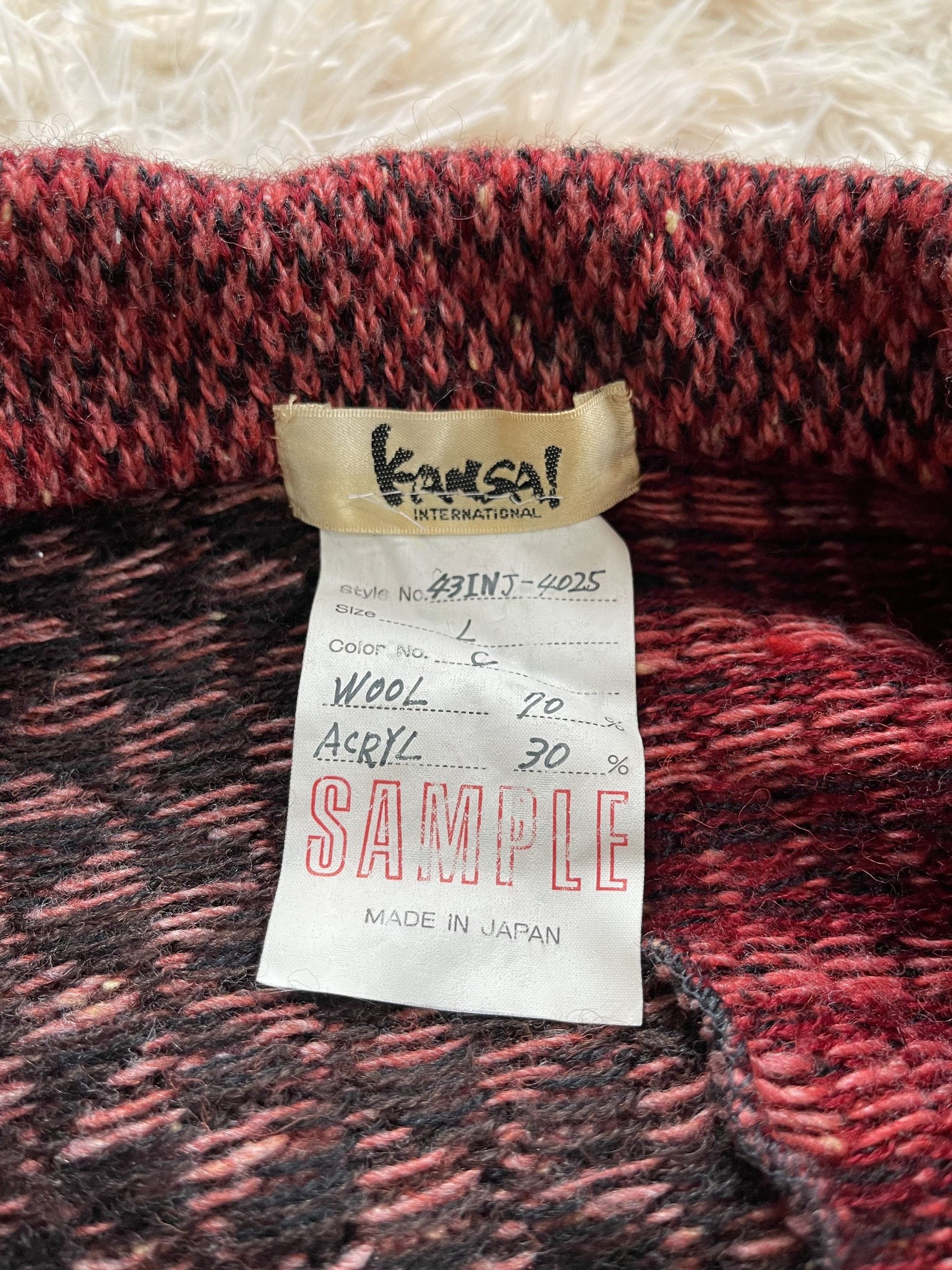Kansai Yamamoto RARE SAMPLE Kansai Yamamoto 1980's Ethnic Knit Coat Size US L / EU 52-54 / 3 - 6 Thumbnail