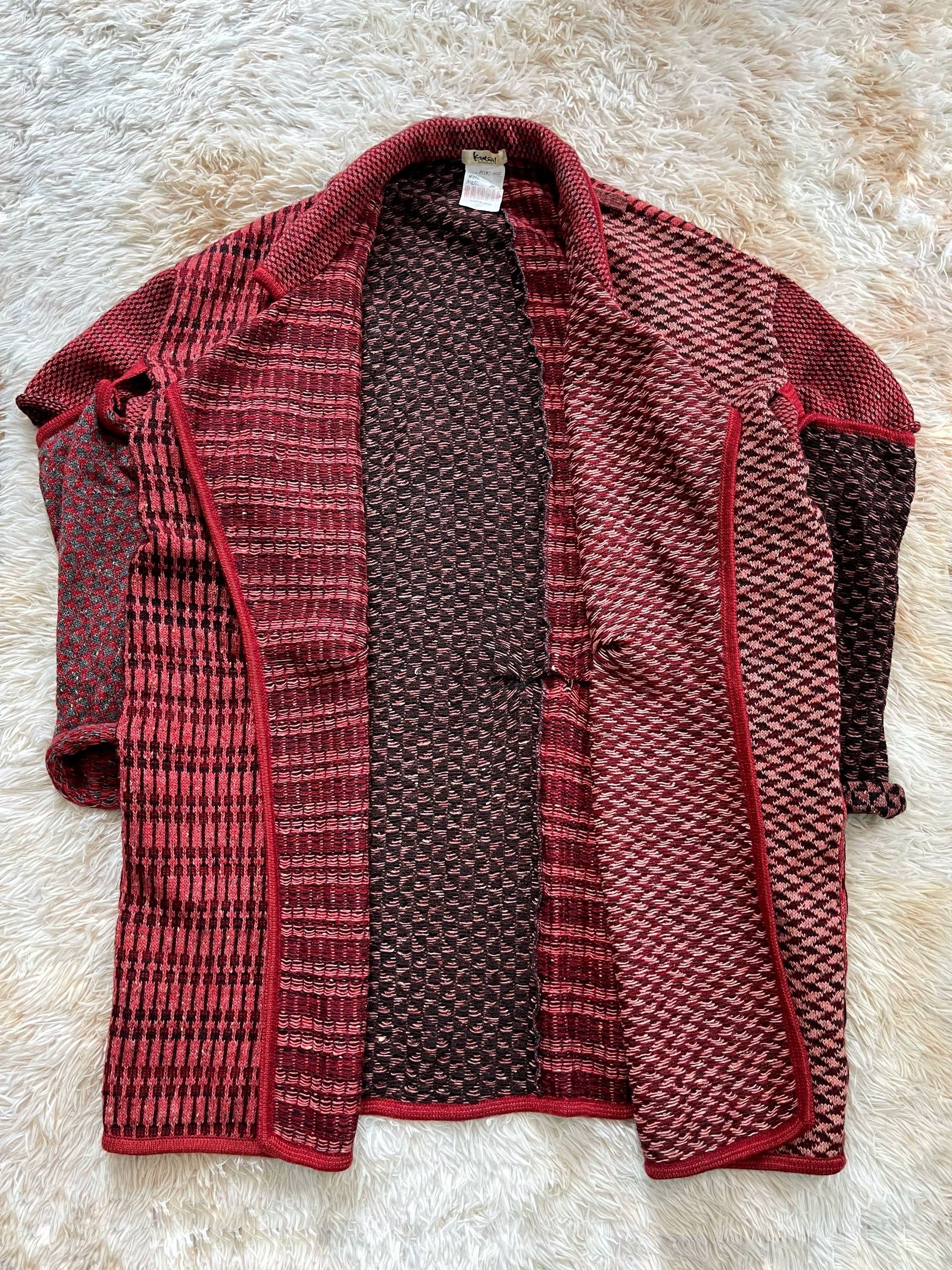 Kansai Yamamoto RARE SAMPLE Kansai Yamamoto 1980's Ethnic Knit Coat Size US L / EU 52-54 / 3 - 10 Thumbnail