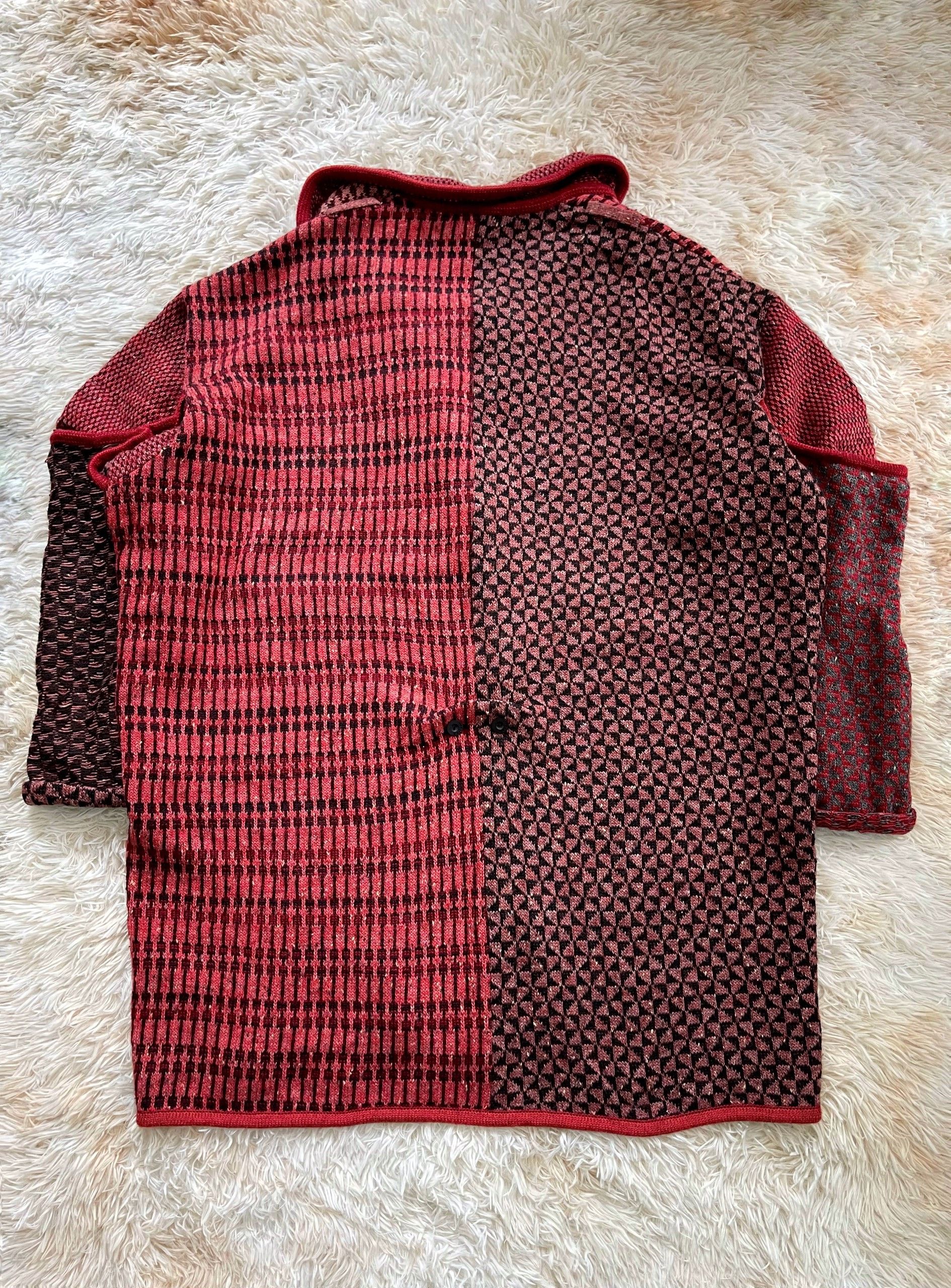 Kansai Yamamoto RARE SAMPLE Kansai Yamamoto 1980's Ethnic Knit Coat Size US L / EU 52-54 / 3 - 11 Thumbnail