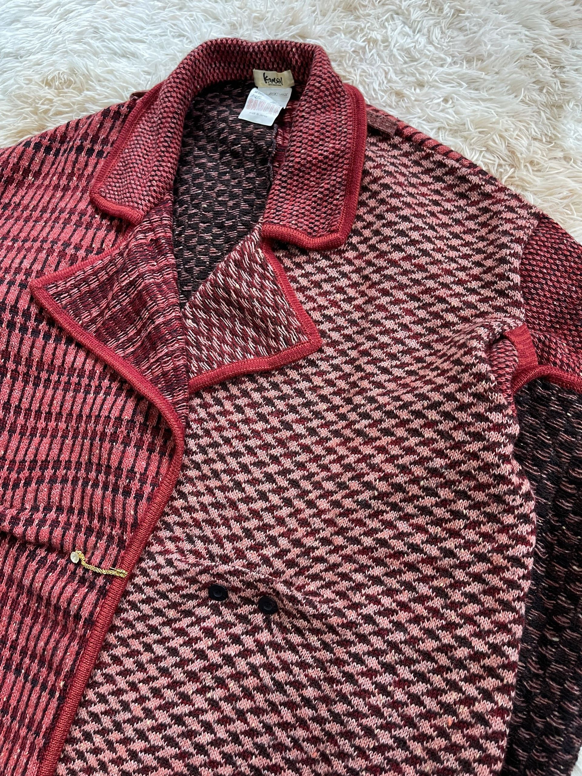 Kansai Yamamoto RARE SAMPLE Kansai Yamamoto 1980's Ethnic Knit Coat Size US L / EU 52-54 / 3 - 7 Thumbnail