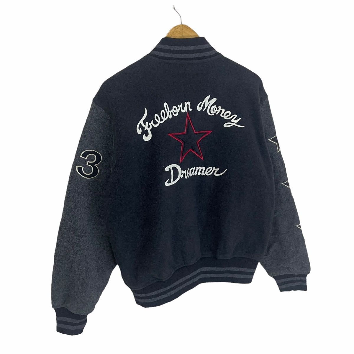 Beauty Beast × Hysteric Glamour 💥Freeborn Money by Dog Cigar Bomber Varsity Jacket Size US M / EU 48-50 / 2 - 8 Thumbnail