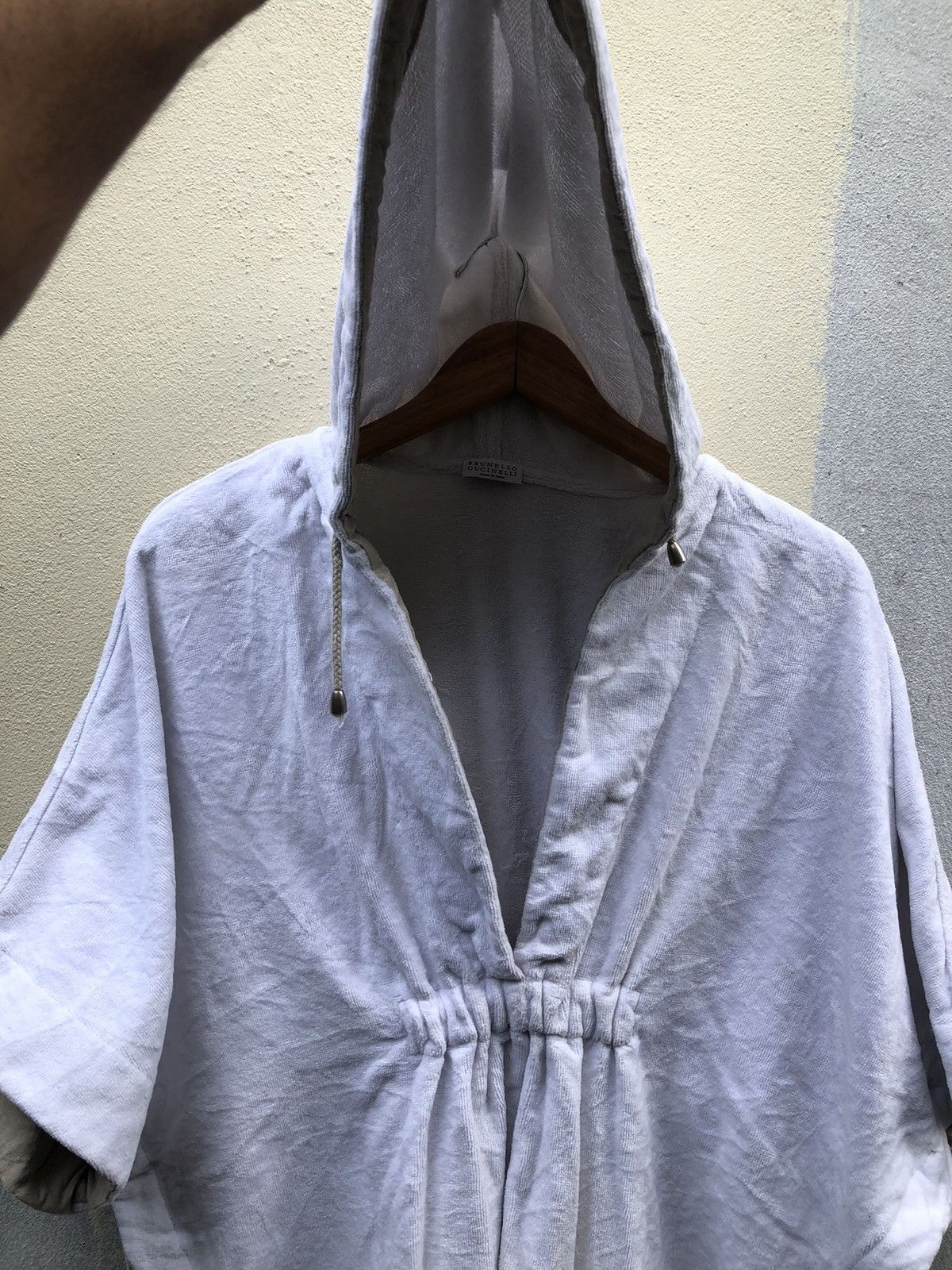 Brunello Cucinelli Brunello Cucinelli Poncho white Hoodies Size L / US 10 / IT 46 - 4 Thumbnail