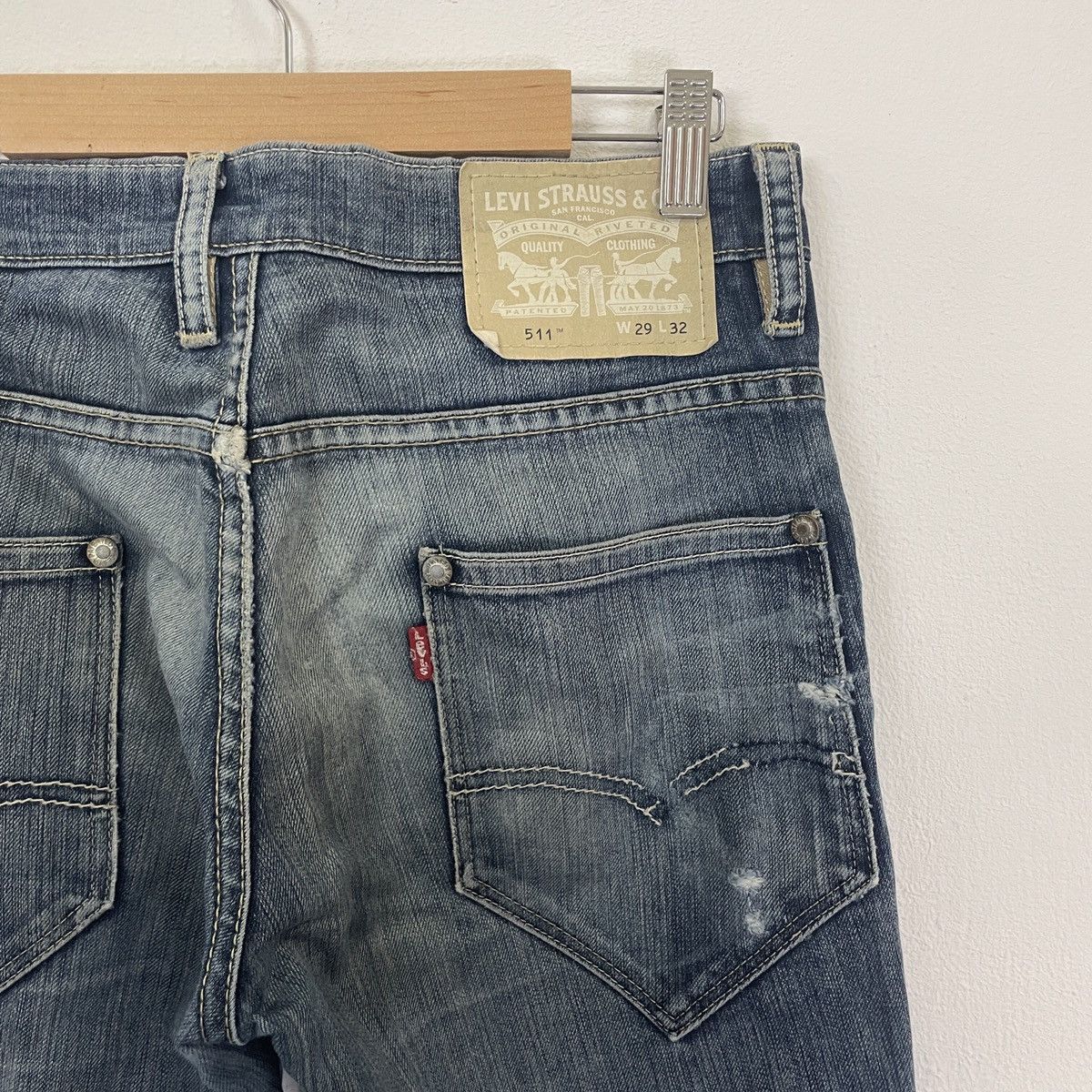 Levi's Vintage Levis 511 Kurt Cobain Style Distressed Denim Jeans Size US 30 / EU 46 - 9 Thumbnail
