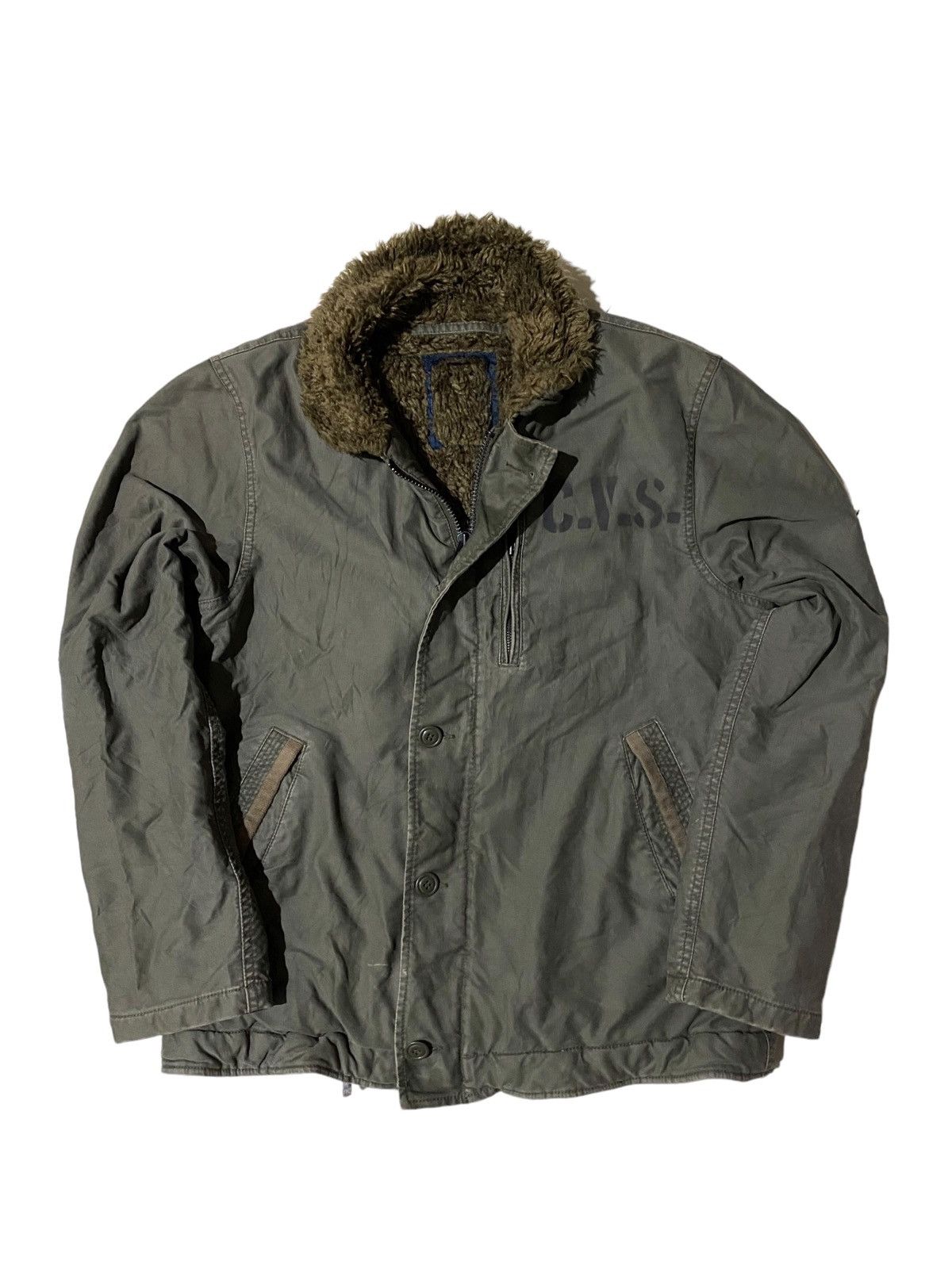 Vintage 💥Vintage Military Deck Vatos Locos Fur Jacket Size US L / EU 52-54 / 3 - 4 Thumbnail