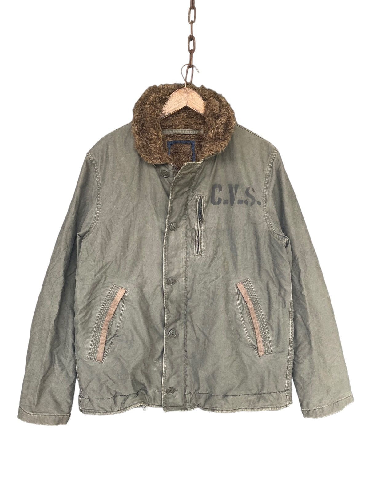 Vintage 💥Vintage Military Deck Vatos Locos Fur Jacket Size US L / EU 52-54 / 3 - 6 Thumbnail