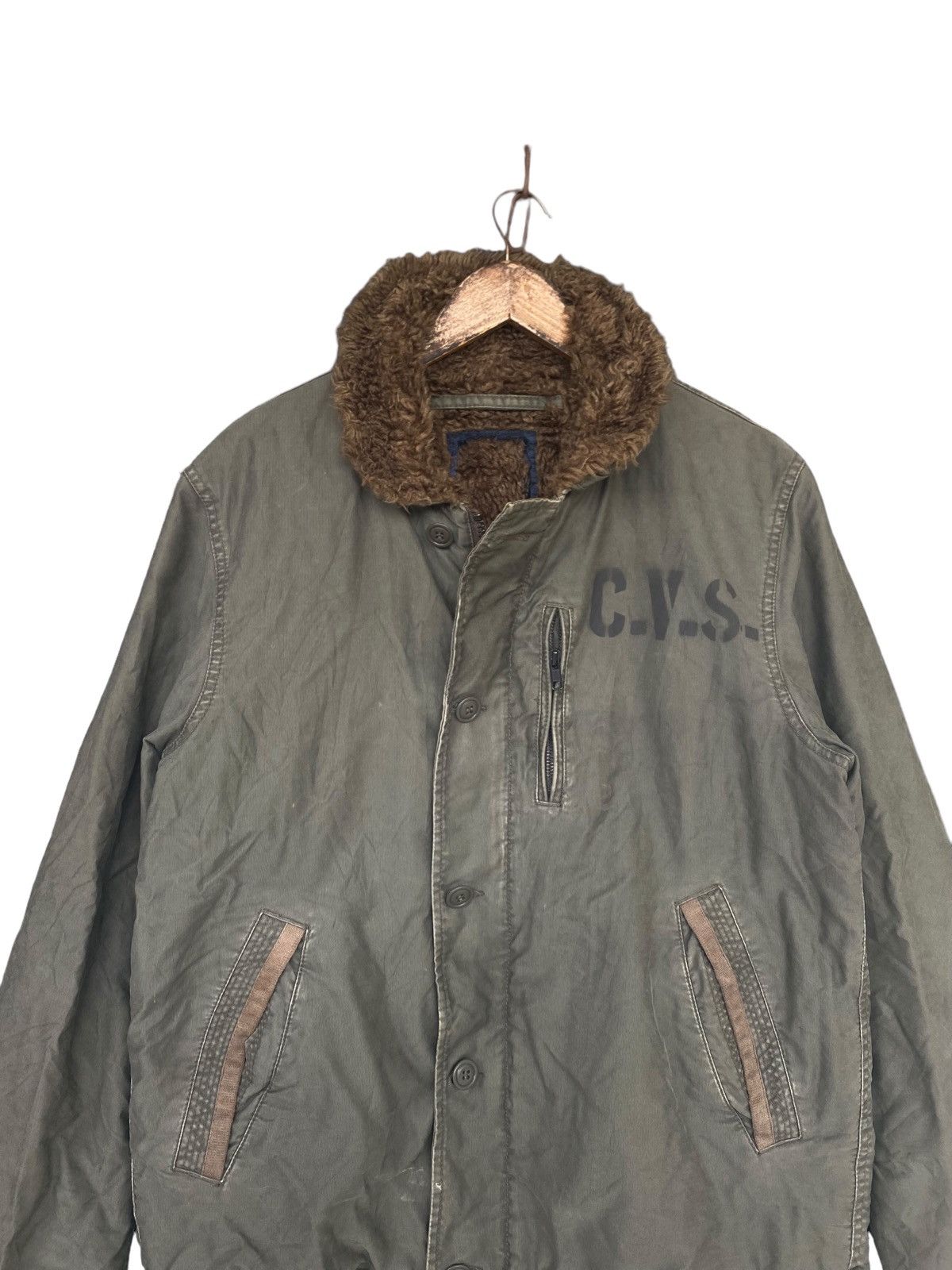 Vintage 💥Vintage Military Deck Vatos Locos Fur Jacket Size US L / EU 52-54 / 3 - 9 Thumbnail
