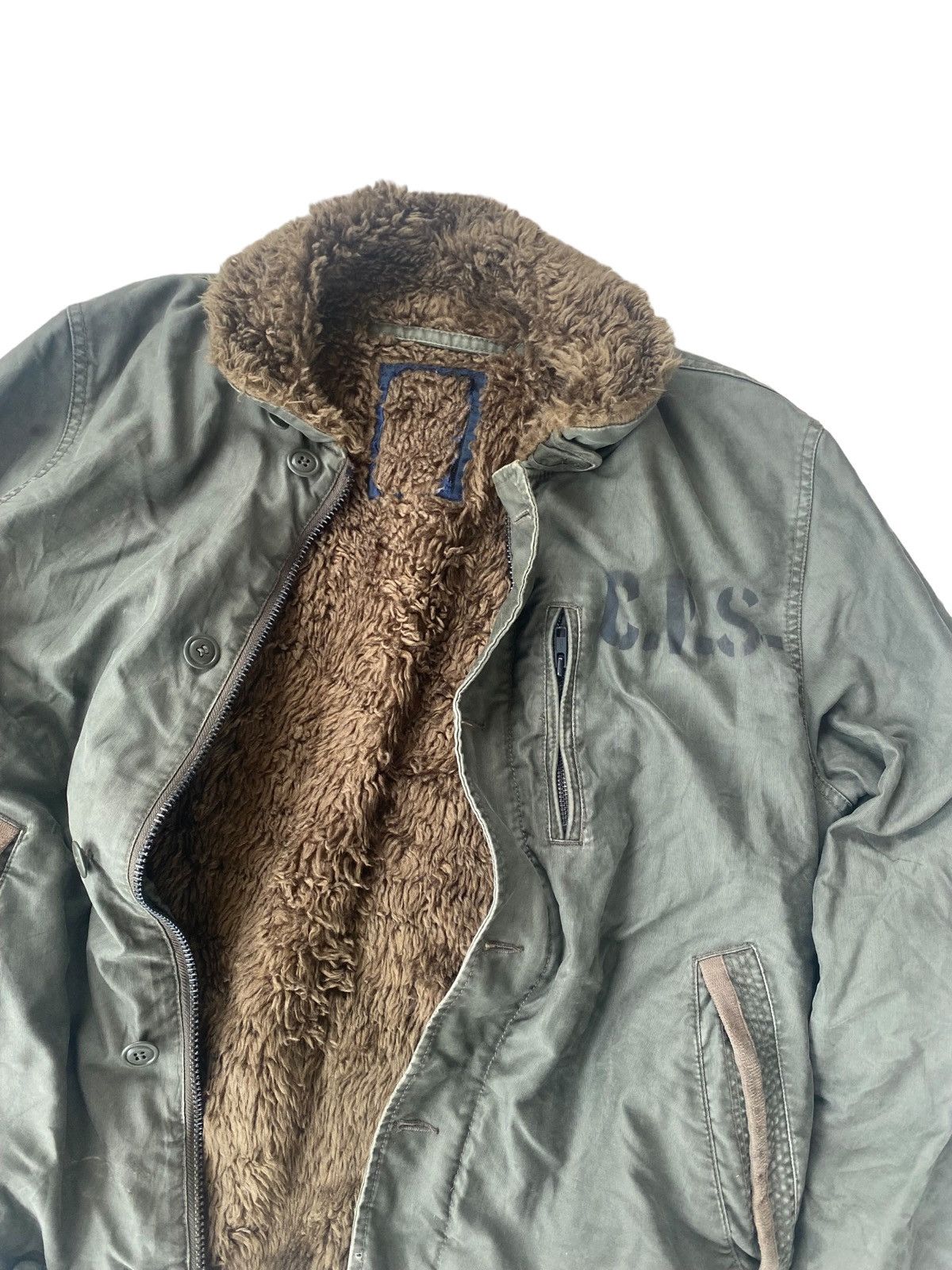Vintage 💥Vintage Military Deck Vatos Locos Fur Jacket Size US L / EU 52-54 / 3 - 1 Thumbnail