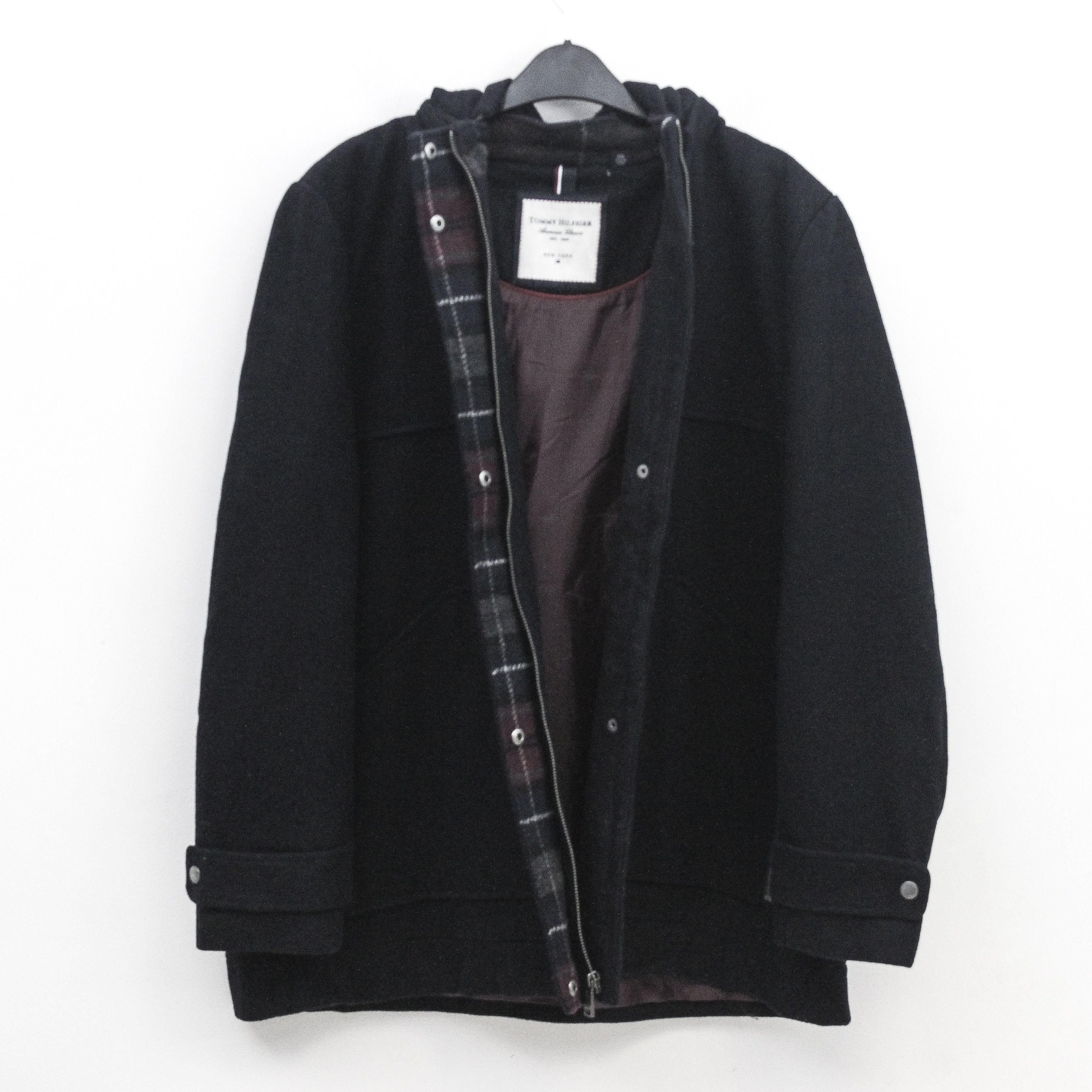 Smartwool × Tommy Hilfiger × Tommy Jeans 2XL Wool Coat Overcoat Hooded Jacket Parka Winter Zip Up Size XXL / US 16-18 / IT 52-54 - 2 Thumbnail