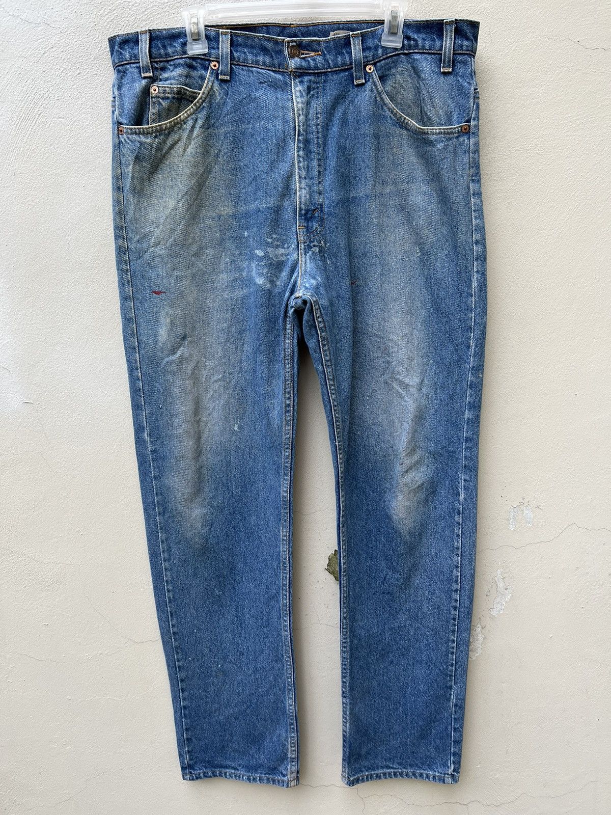 Levi's Vintage 1995 Levi’s 505 Orange Tab Fade Denim Painter Jeans Size US 38 / EU 54 - 6 Thumbnail