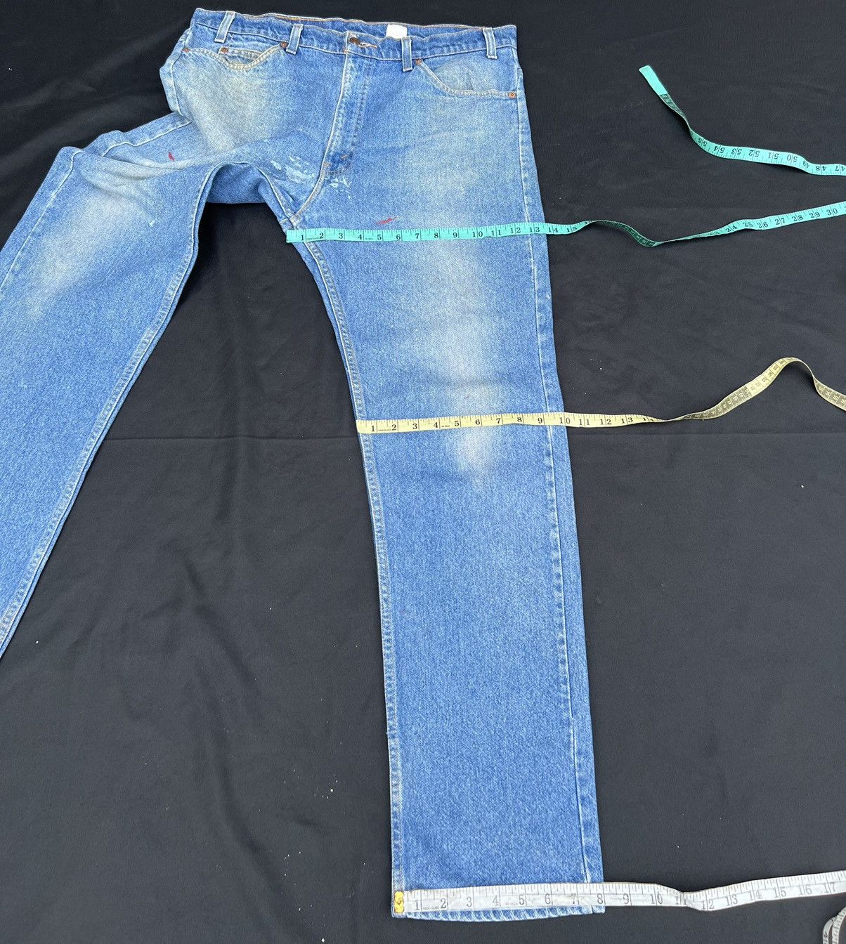 Levi's Vintage 1995 Levi’s 505 Orange Tab Fade Denim Painter Jeans Size US 38 / EU 54 - 3 Thumbnail
