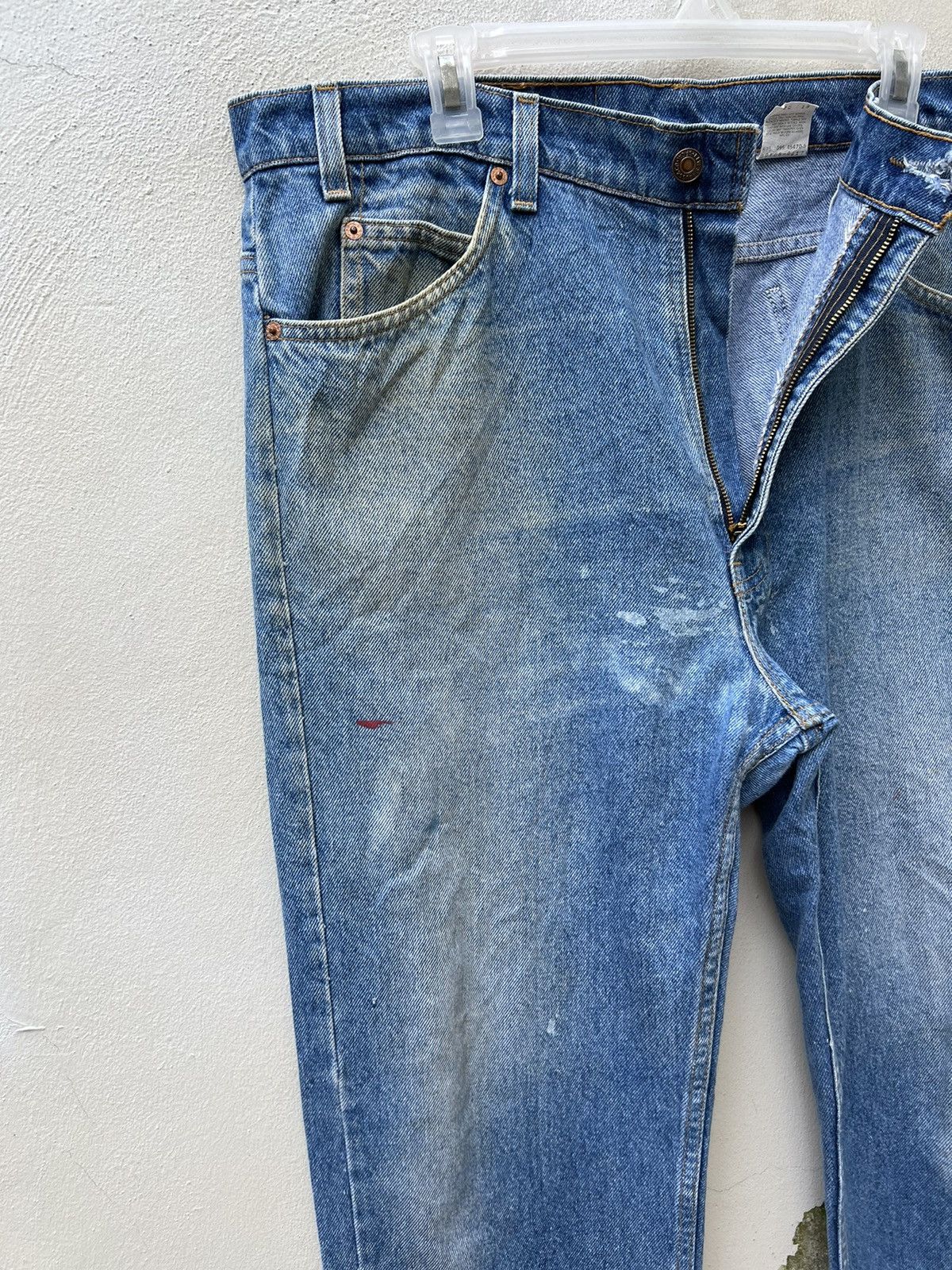 Levi's Vintage 1995 Levi’s 505 Orange Tab Fade Denim Painter Jeans Size US 38 / EU 54 - 8 Thumbnail
