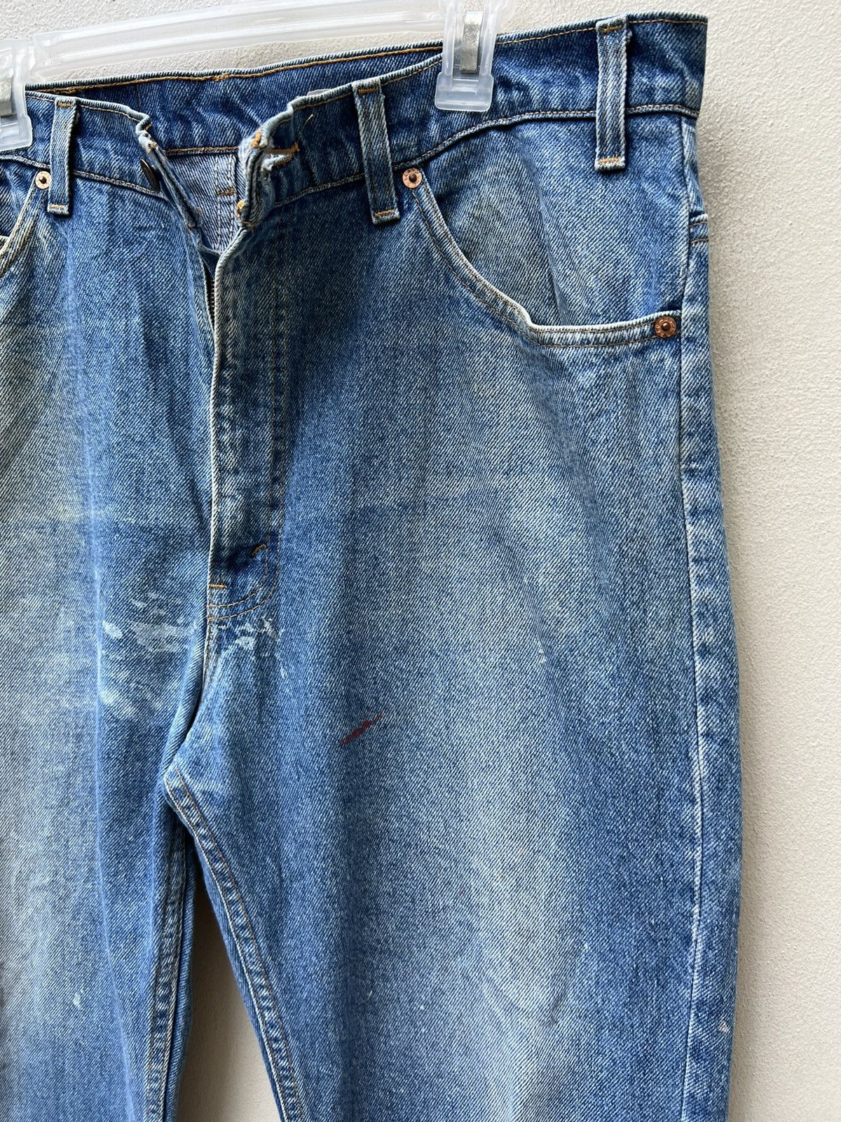 Levi's Vintage 1995 Levi’s 505 Orange Tab Fade Denim Painter Jeans Size US 38 / EU 54 - 10 Thumbnail