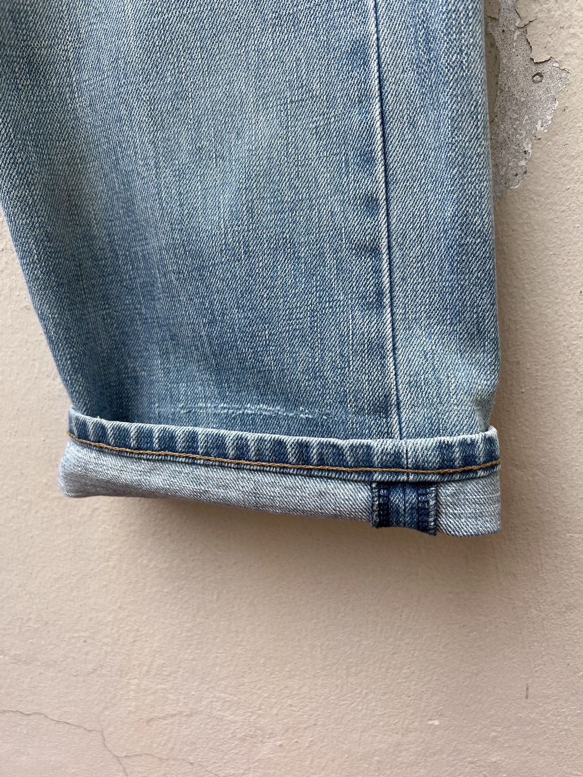Vintage 90s Ozone Rocks Japan Fade Denim Big Straight Trashed Jeans Size US 34 / EU 50 - 13 Thumbnail