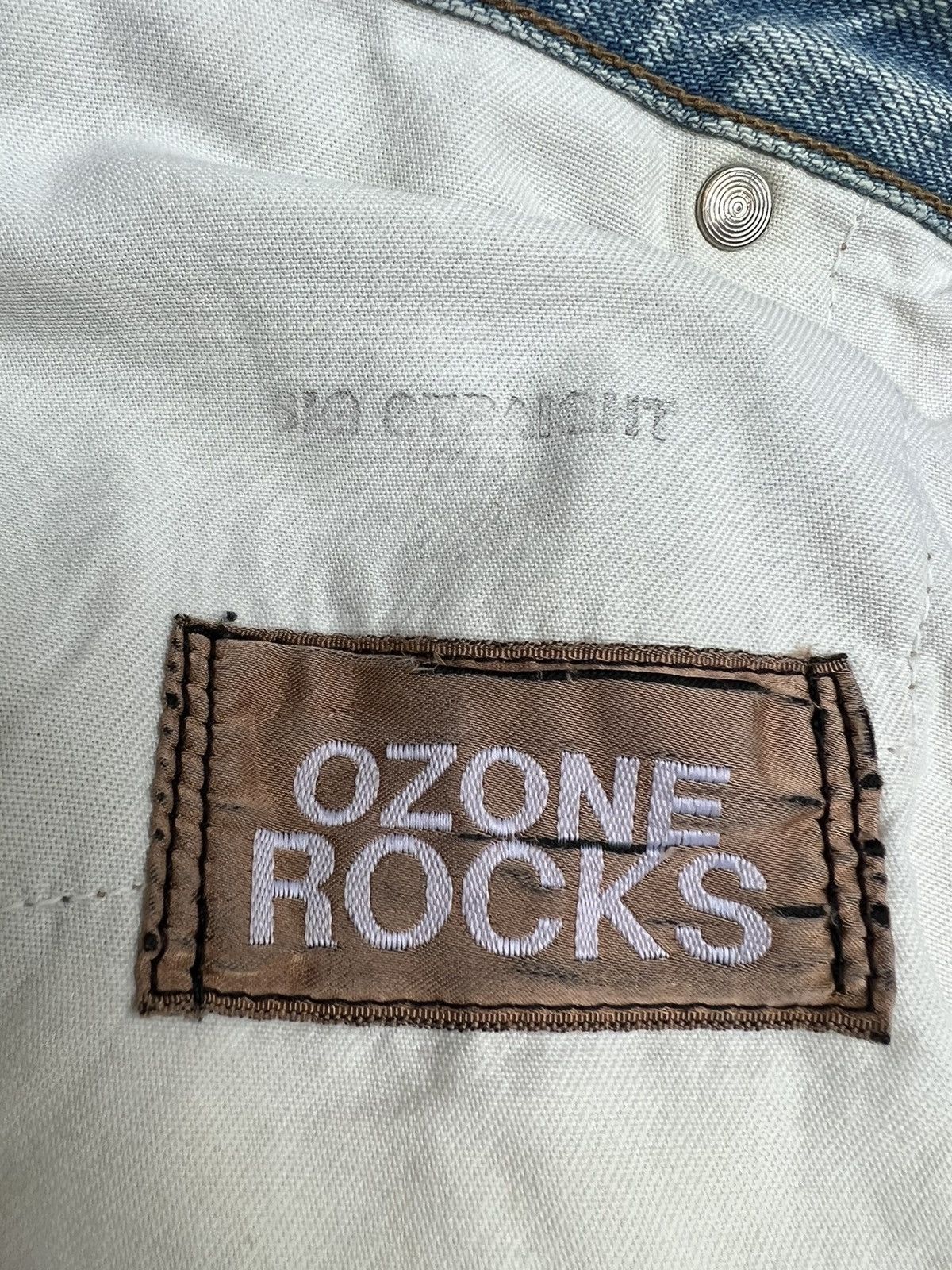 Vintage 90s Ozone Rocks Japan Fade Denim Big Straight Trashed Jeans Size US 34 / EU 50 - 22 Thumbnail