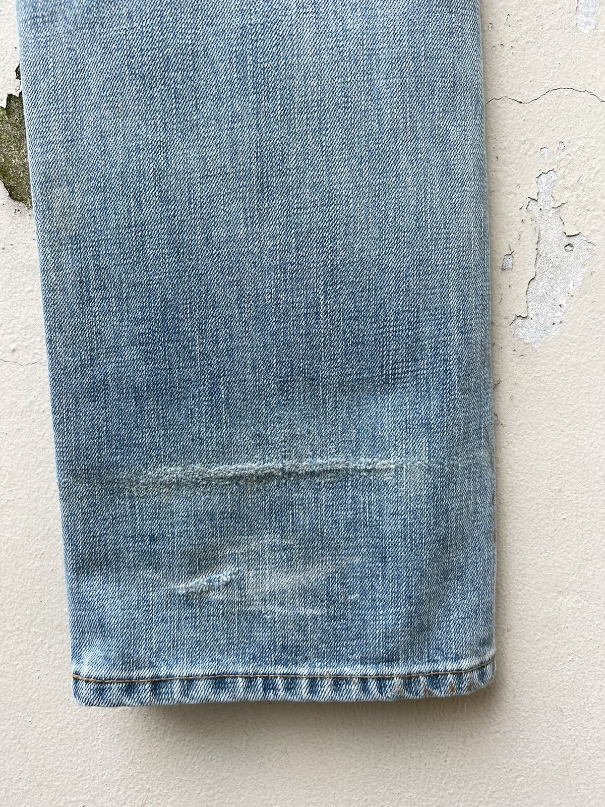Vintage 90s Ozone Rocks Japan Fade Denim Big Straight Trashed Jeans Size US 34 / EU 50 - 21 Thumbnail