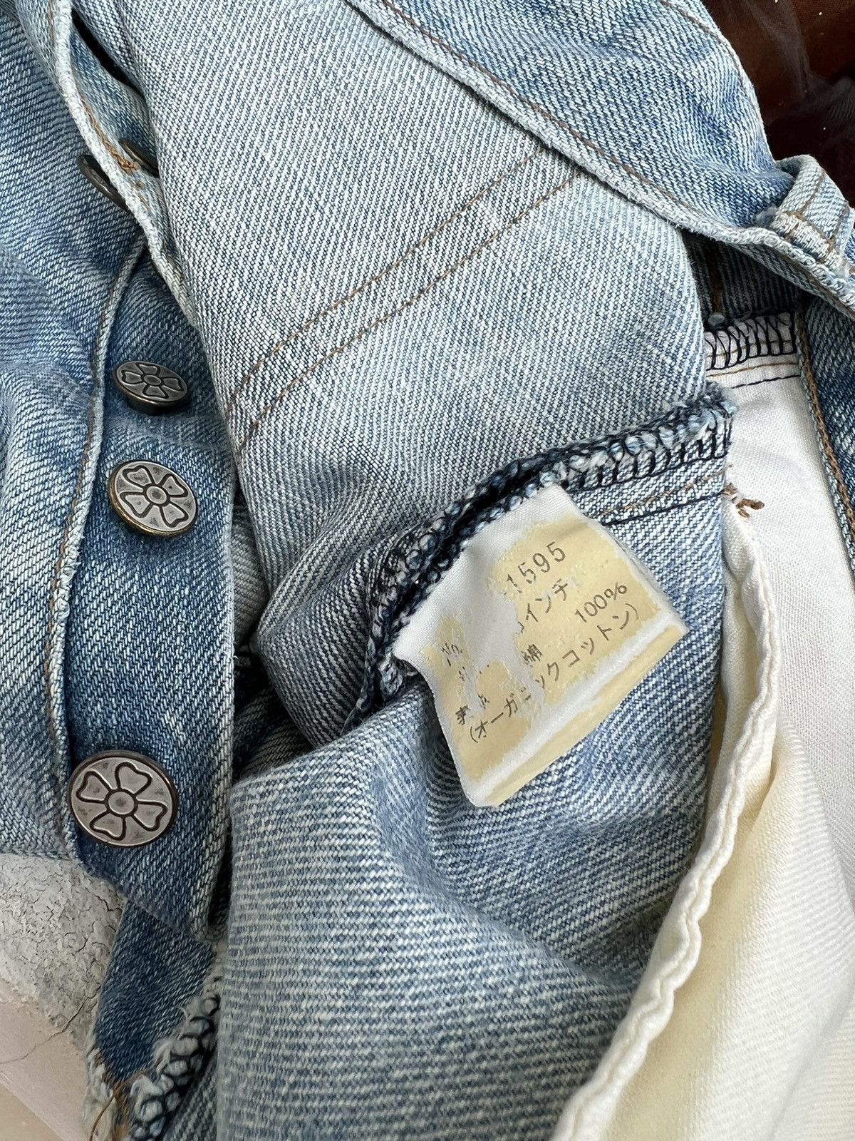 Vintage 90s Ozone Rocks Japan Fade Denim Big Straight Trashed Jeans Size US 34 / EU 50 - 23 Thumbnail