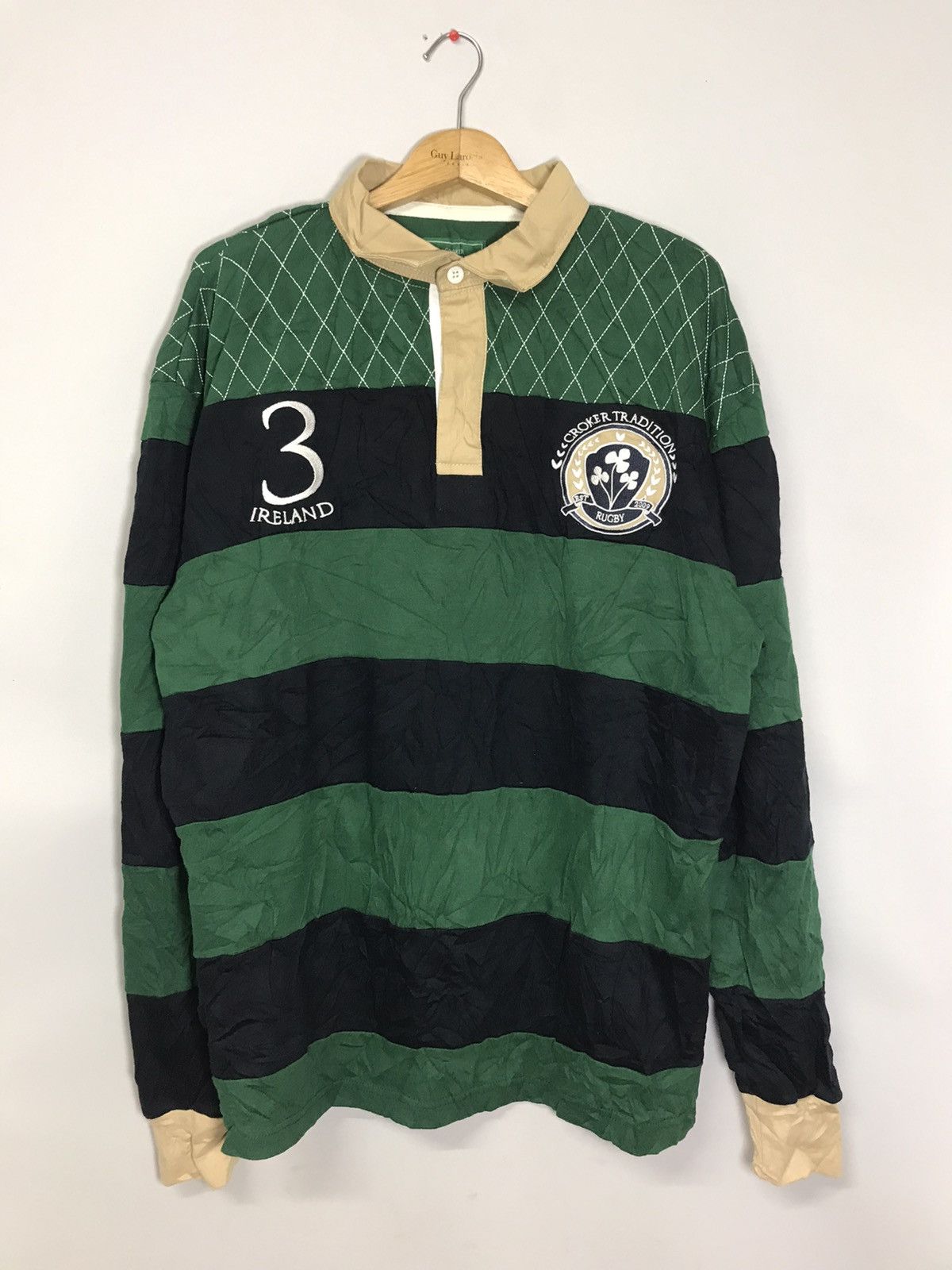 CHRISTMAS SALE✓Vintage Rugby Ireland Striped Polo Shirt