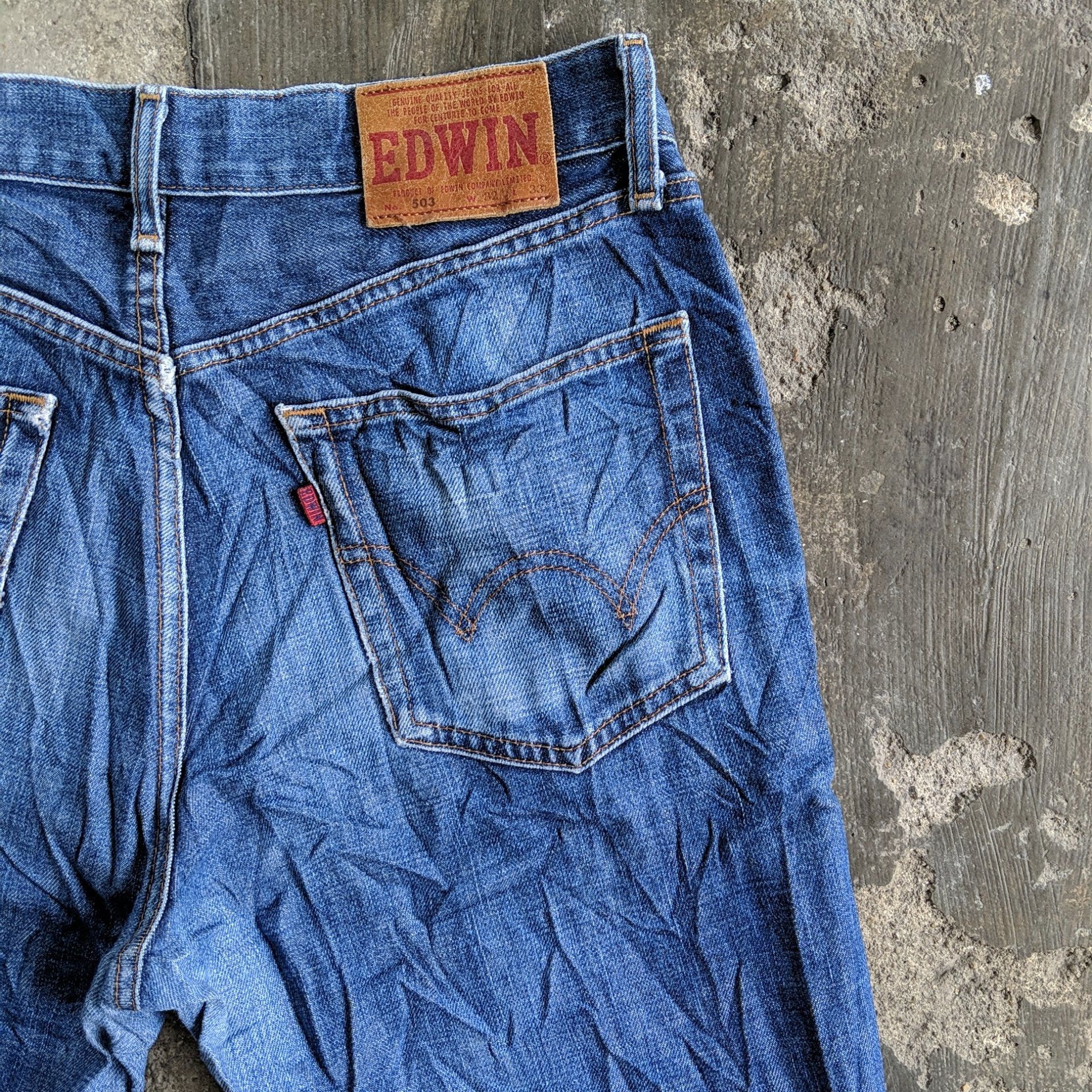 Japanese Brand Vintage Edwin 503 Regular Denim Jeans Pants Size US 30 / EU 46 - 11 Thumbnail