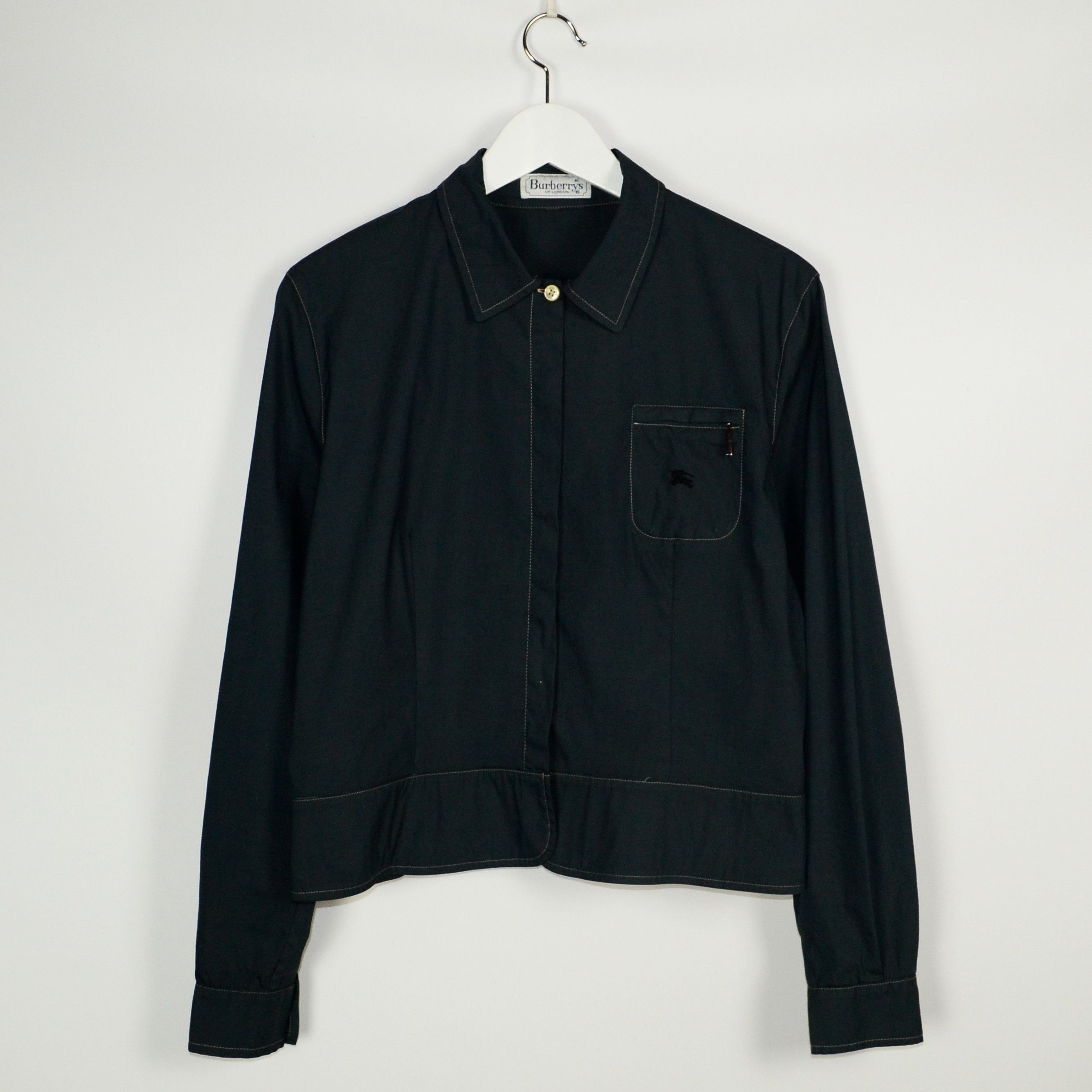 Burberry awesome Burberry short shirt with embroided logo Size L / US 10 / IT 46 - 1 Thumbnail