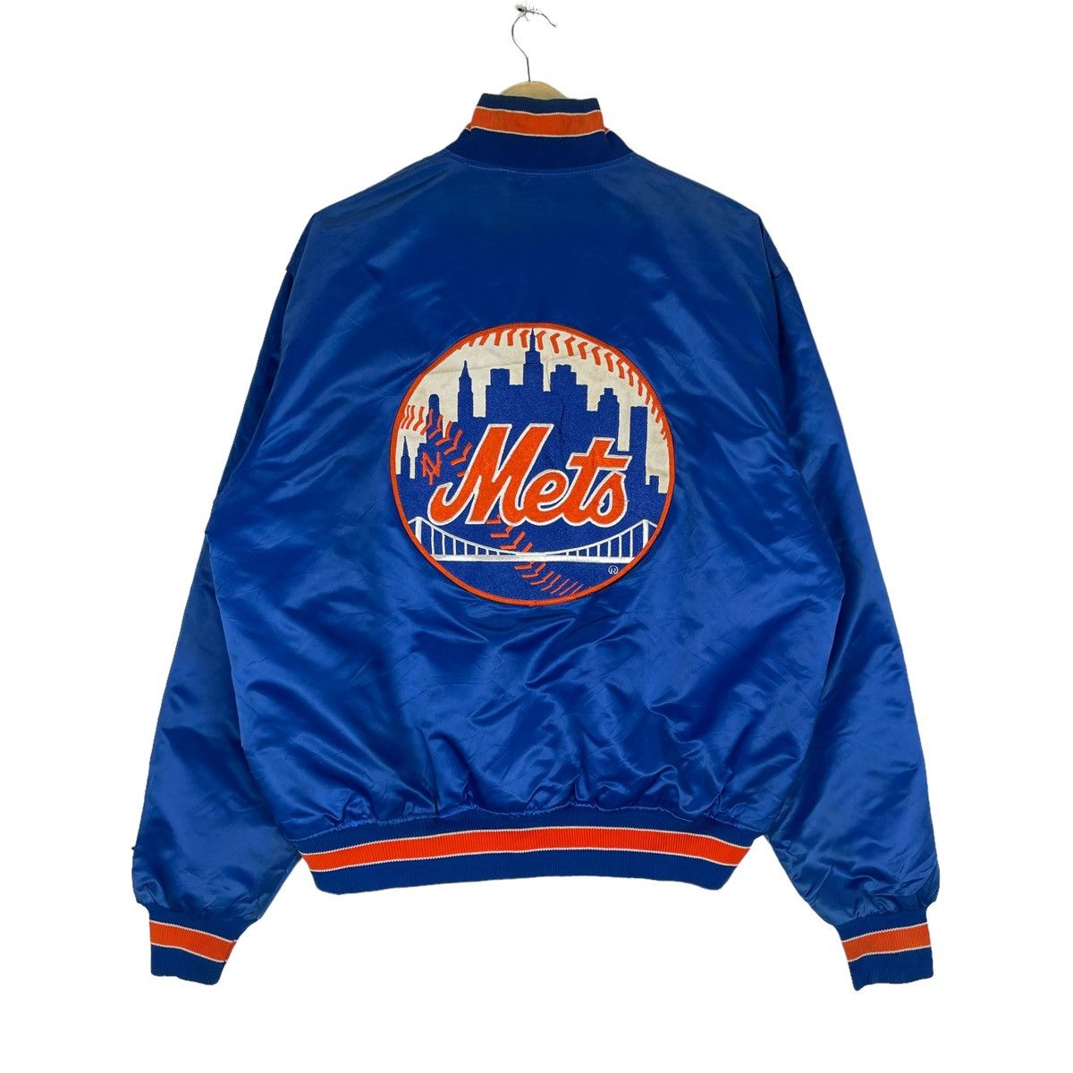 ⚡️NEW YORK METS BASEBALL VARSITY LIGHT ZIPPER JACKET