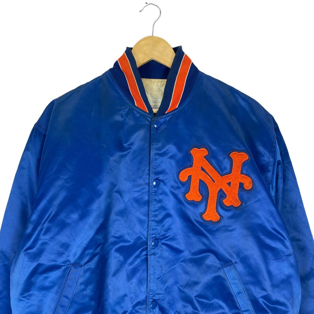 ⚡️NEW YORK METS BASEBALL VARSITY LIGHT ZIPPER JACKET