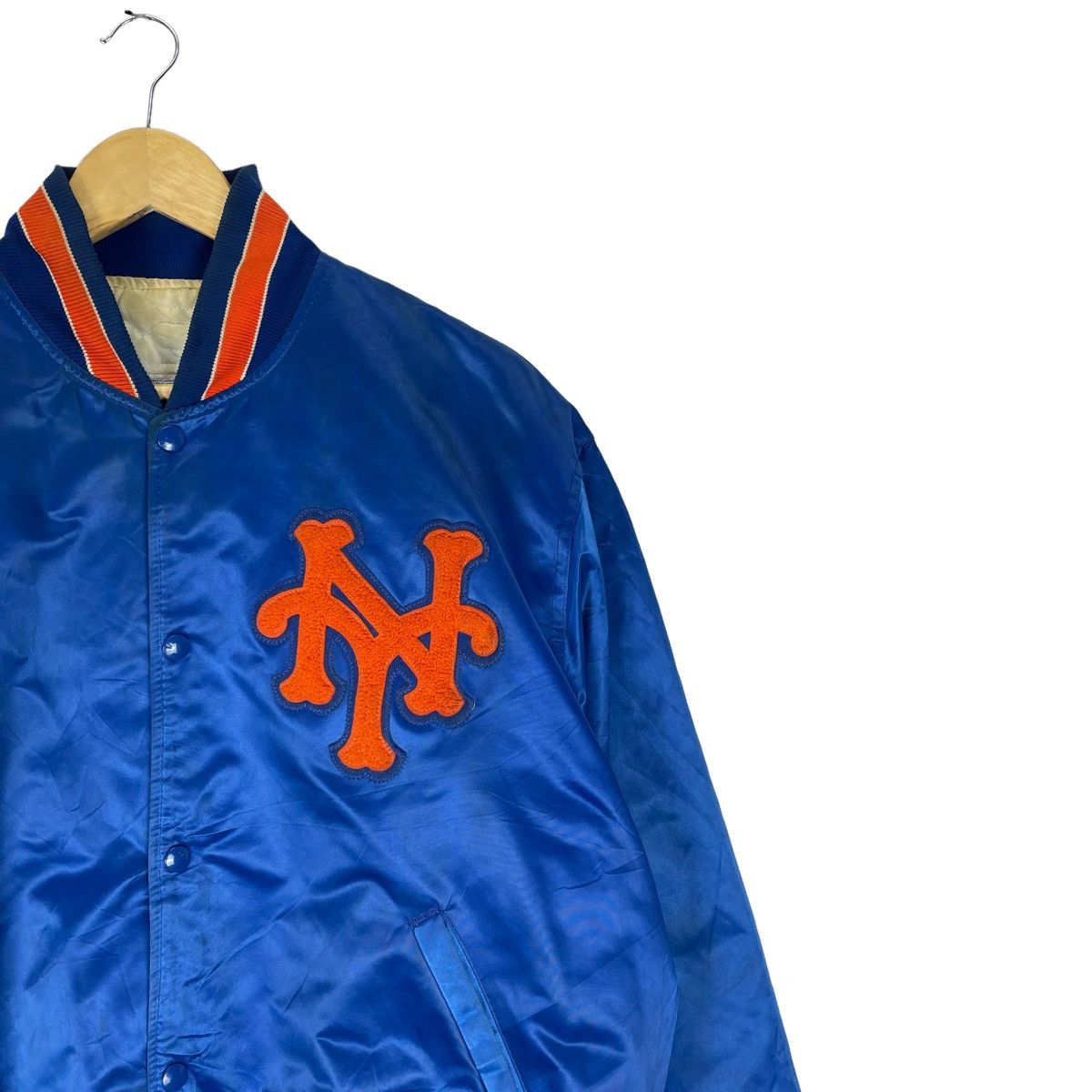 ⚡️NEW YORK METS BASEBALL VARSITY LIGHT ZIPPER JACKET