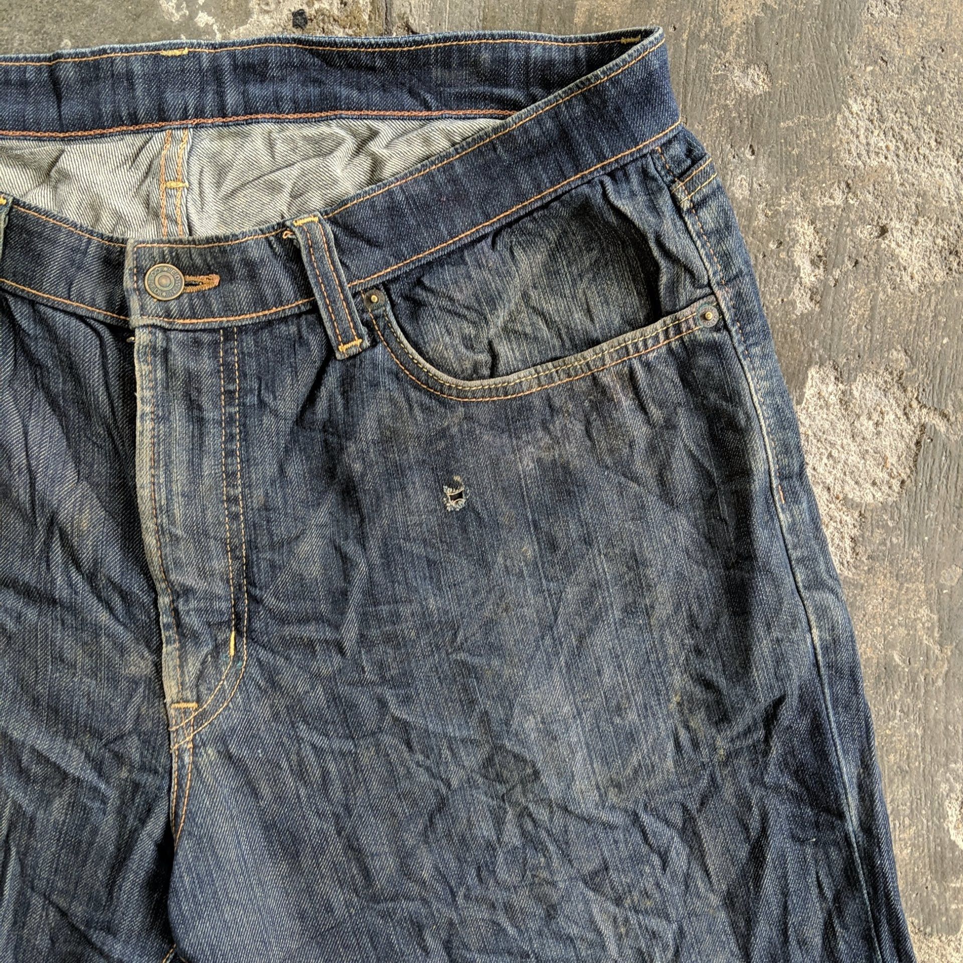 Edwin × Jean × Vintage W37 Vintage Edwin Faded Denim Jeans Sick Pants Size US 37 - 4 Thumbnail