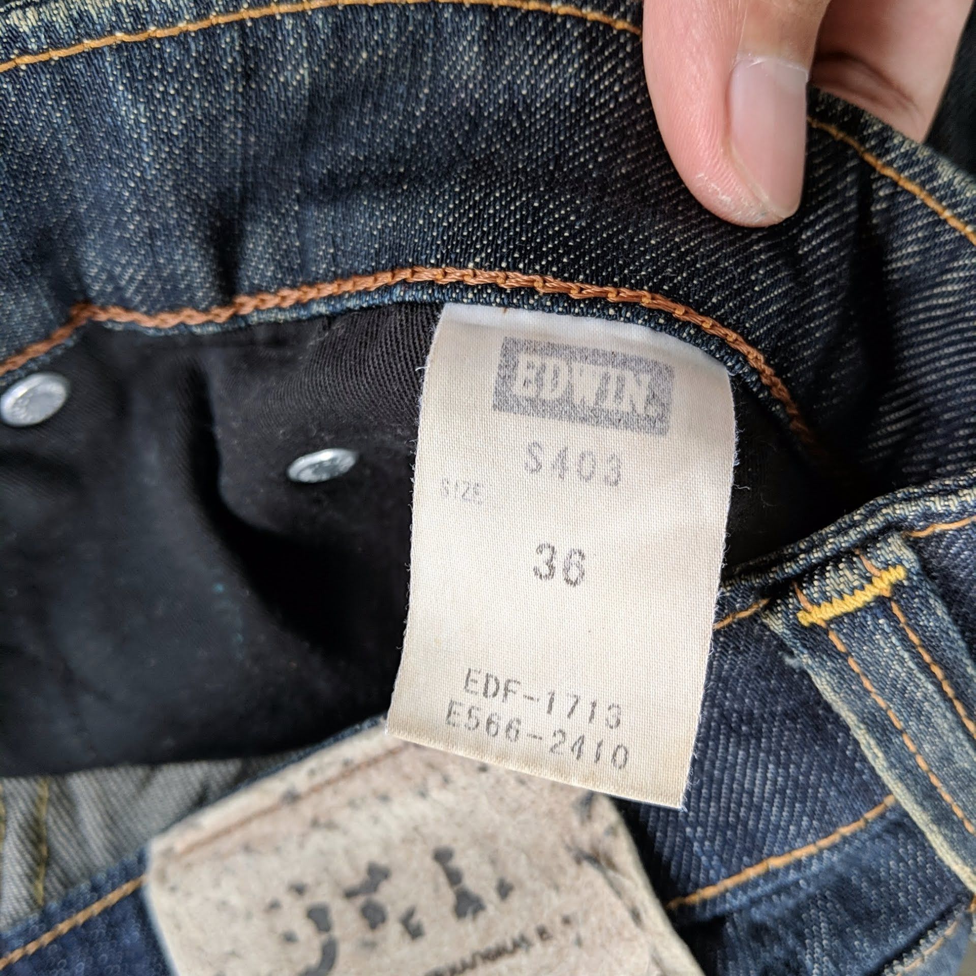 Edwin × Jean × Vintage W37 Vintage Edwin Faded Denim Jeans Sick Pants Size US 37 - 8 Thumbnail