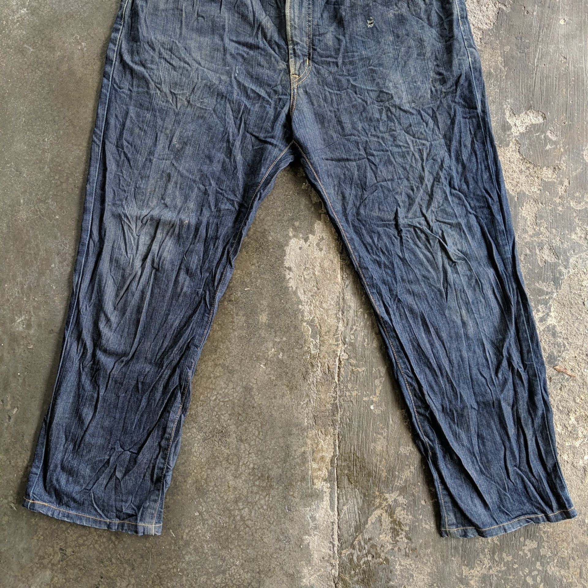 Edwin × Jean × Vintage W37 Vintage Edwin Faded Denim Jeans Sick Pants Size US 37 - 5 Thumbnail