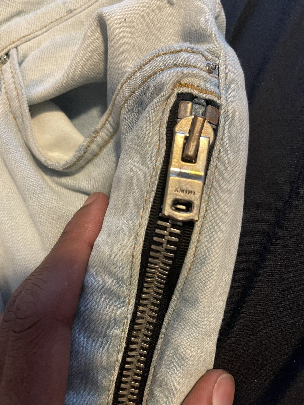 Amiri Amiri mx2 denim with black bandana Size US 31 - 5 Thumbnail