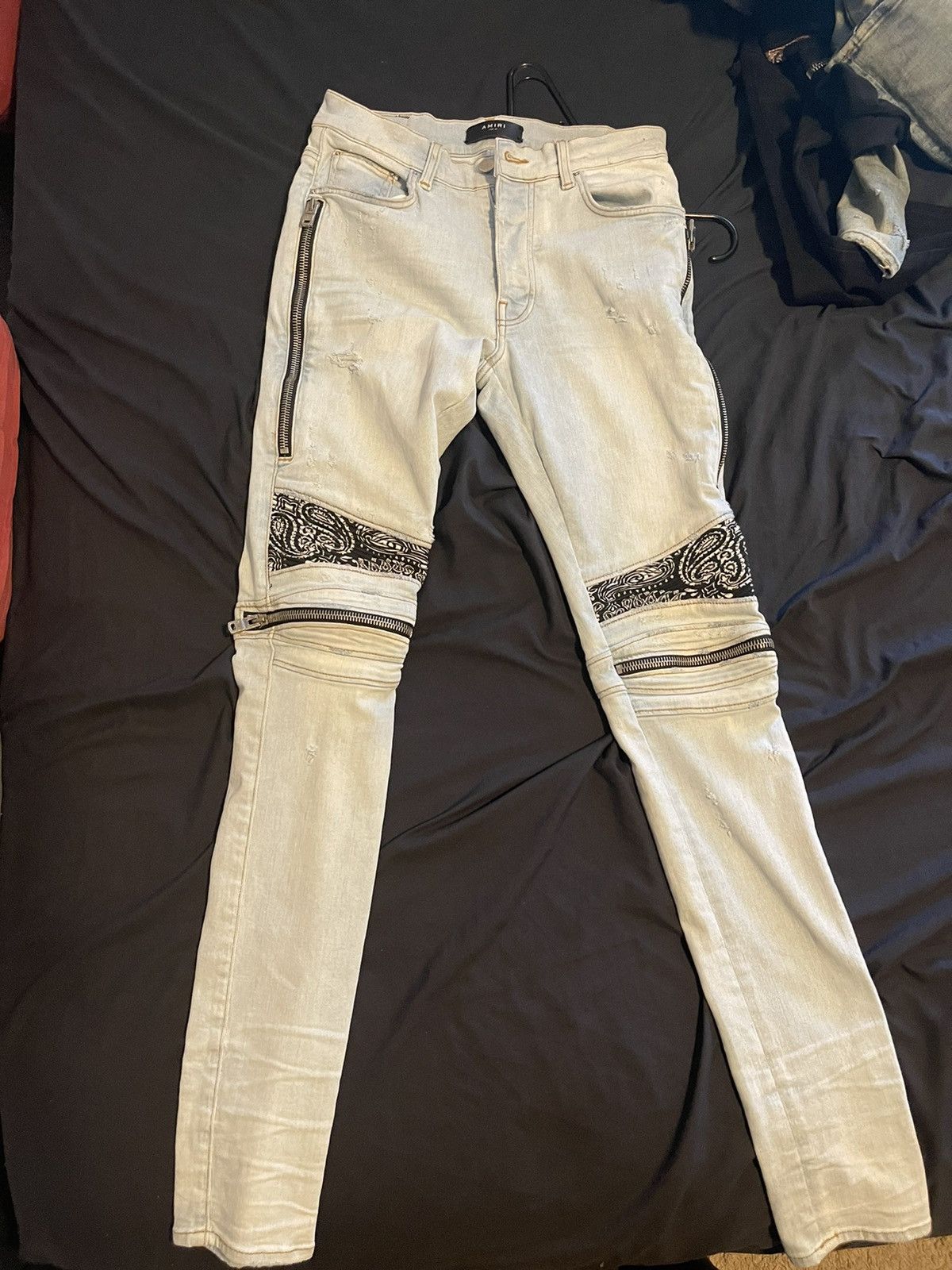 Amiri mx2 denim with black bandana