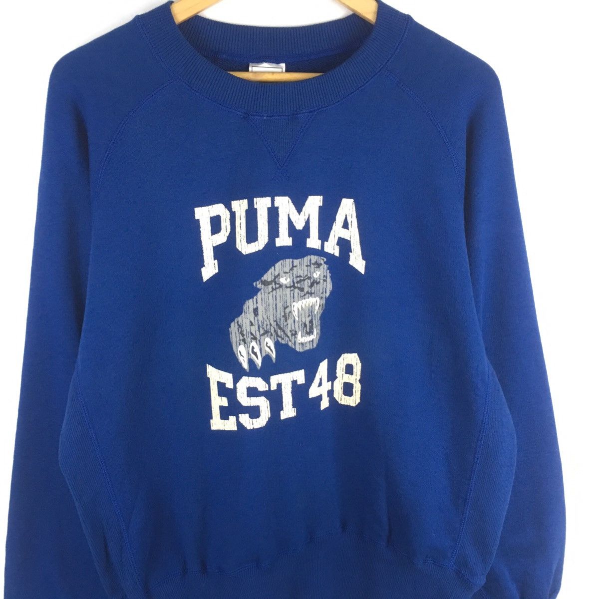 Puma Vintage SpellOut Puma Big Logo Large Size Blue Sweatshirt Size US L / EU 52-54 / 3 - 2 Thumbnail