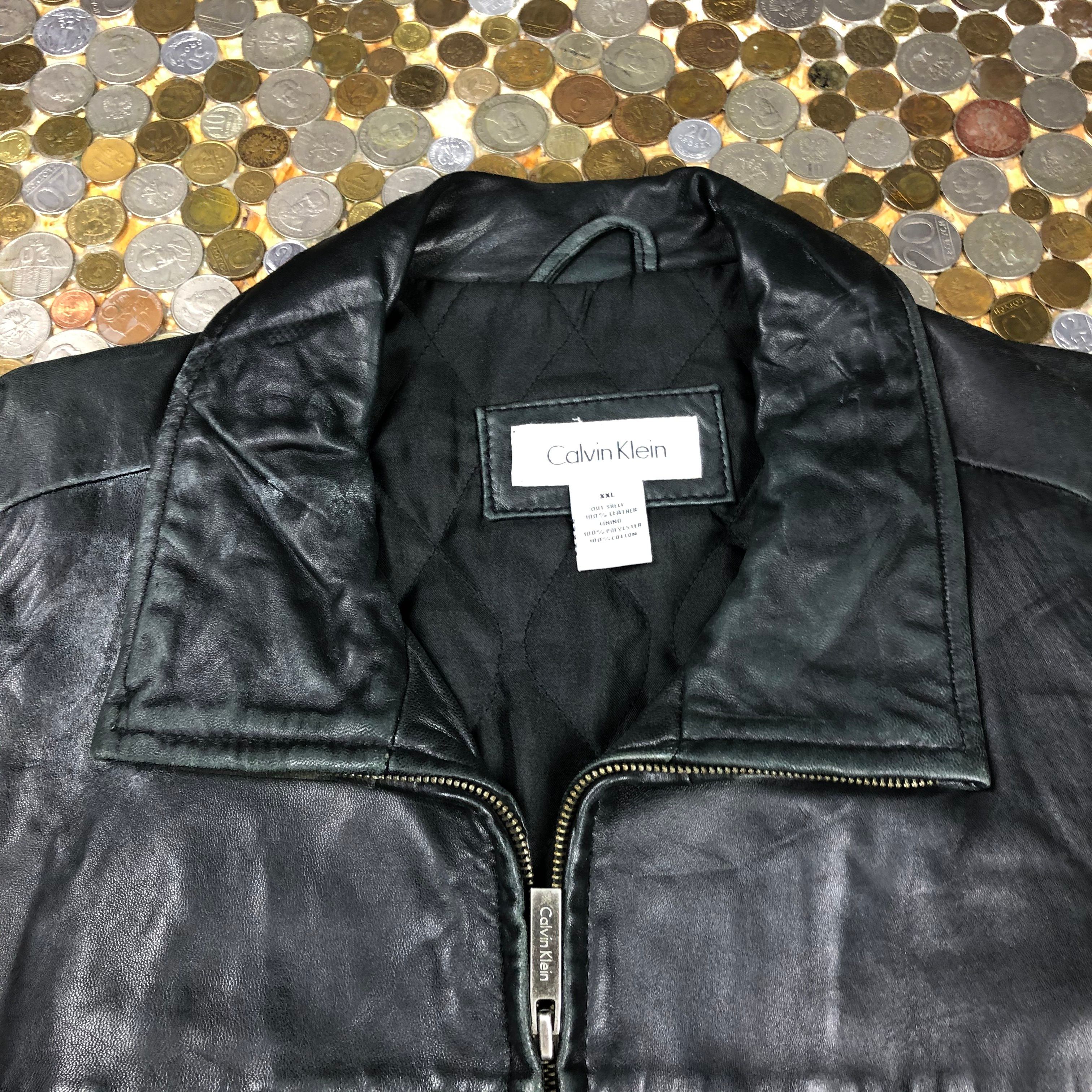 Calvin Klein Calvin Klein vintage 90s suit casual leather jacket 