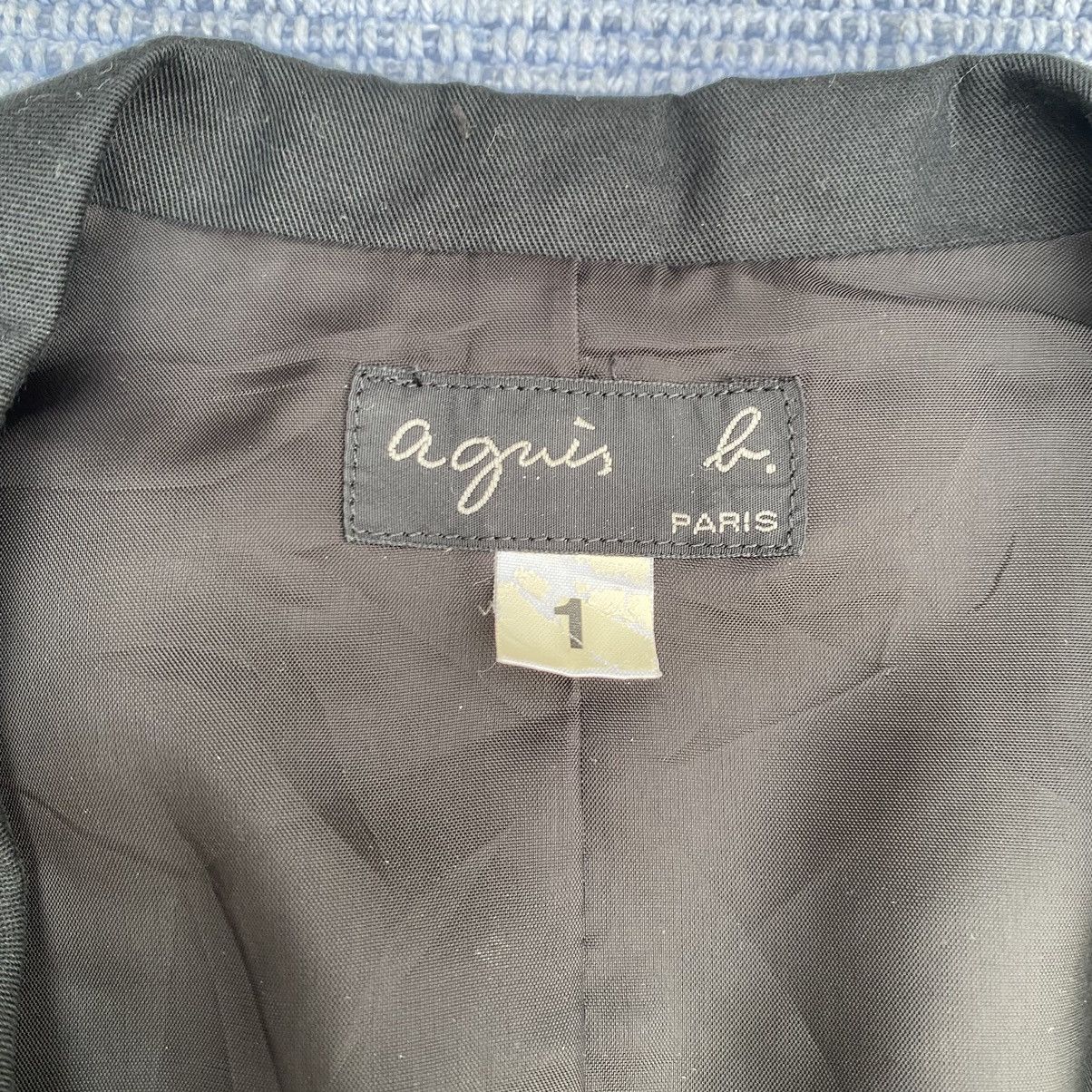 agnes b. agnes b black cotton blazer Size S / US 4 / IT 40 - 2 Thumbnail