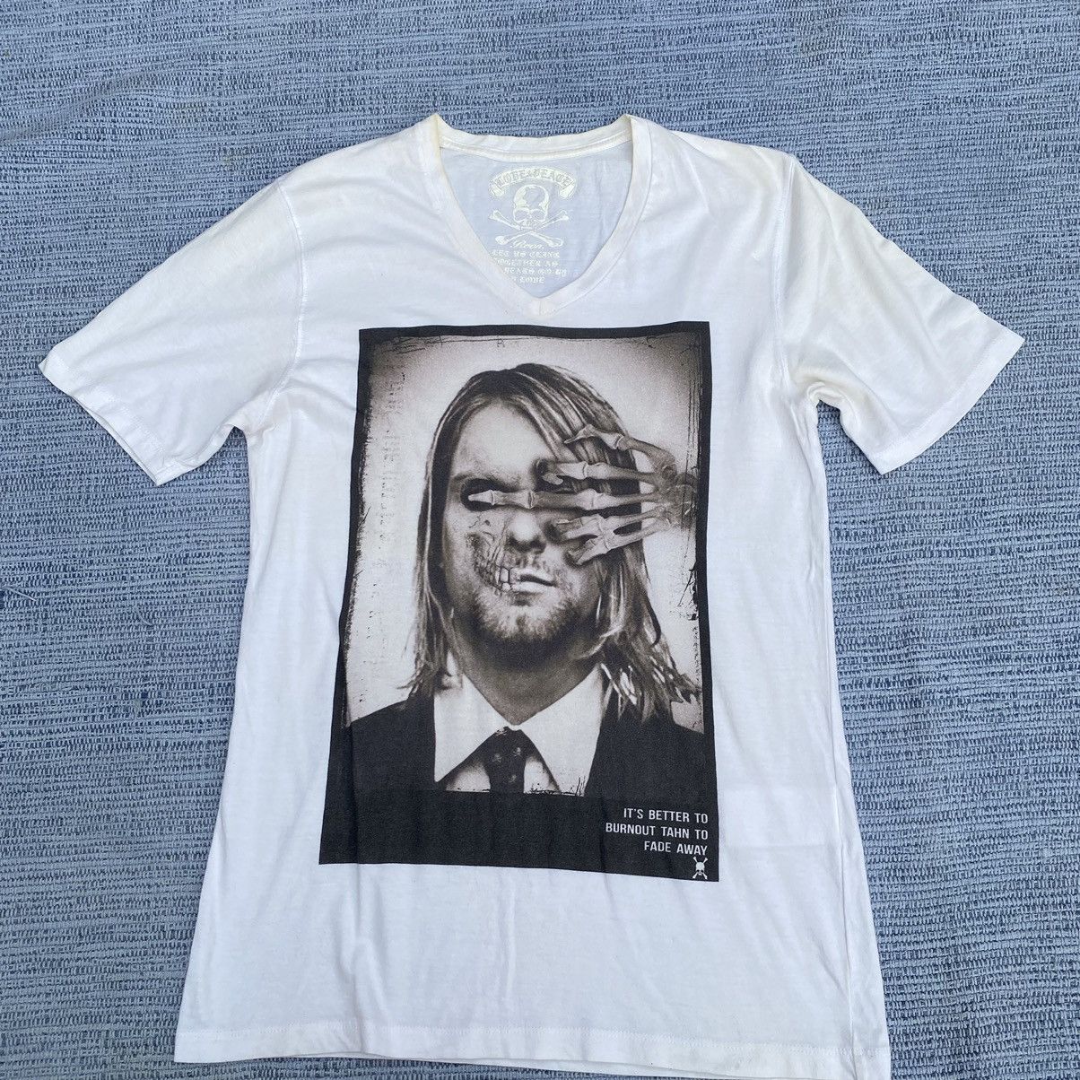 image of Kurt Cobain x Roen White Printed Tee, Men's (Size Small)