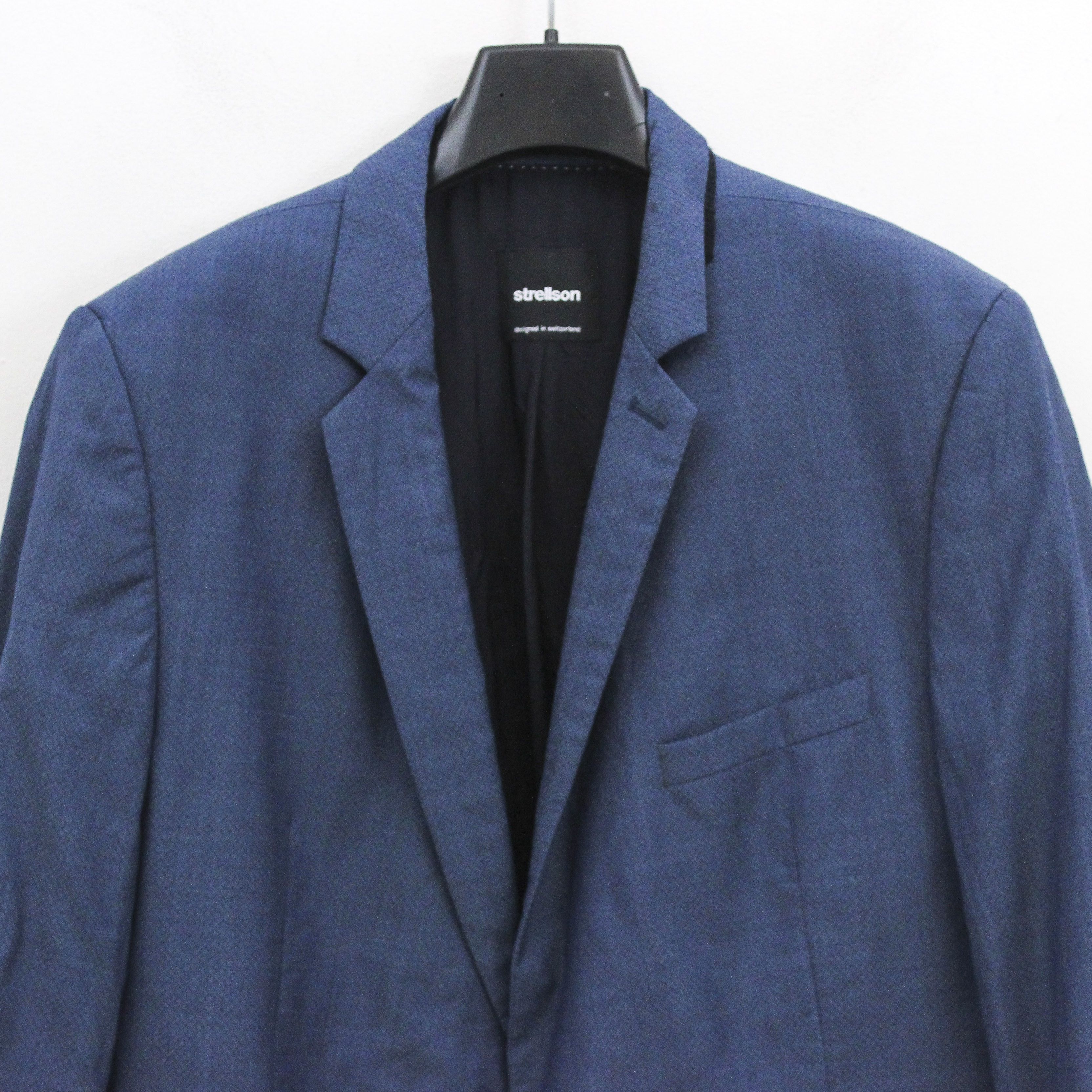 Strellson UK 44 US Wool Blazer Black EU 54 Coat Jacket Suit Sport Top Size 44R - 2 Thumbnail