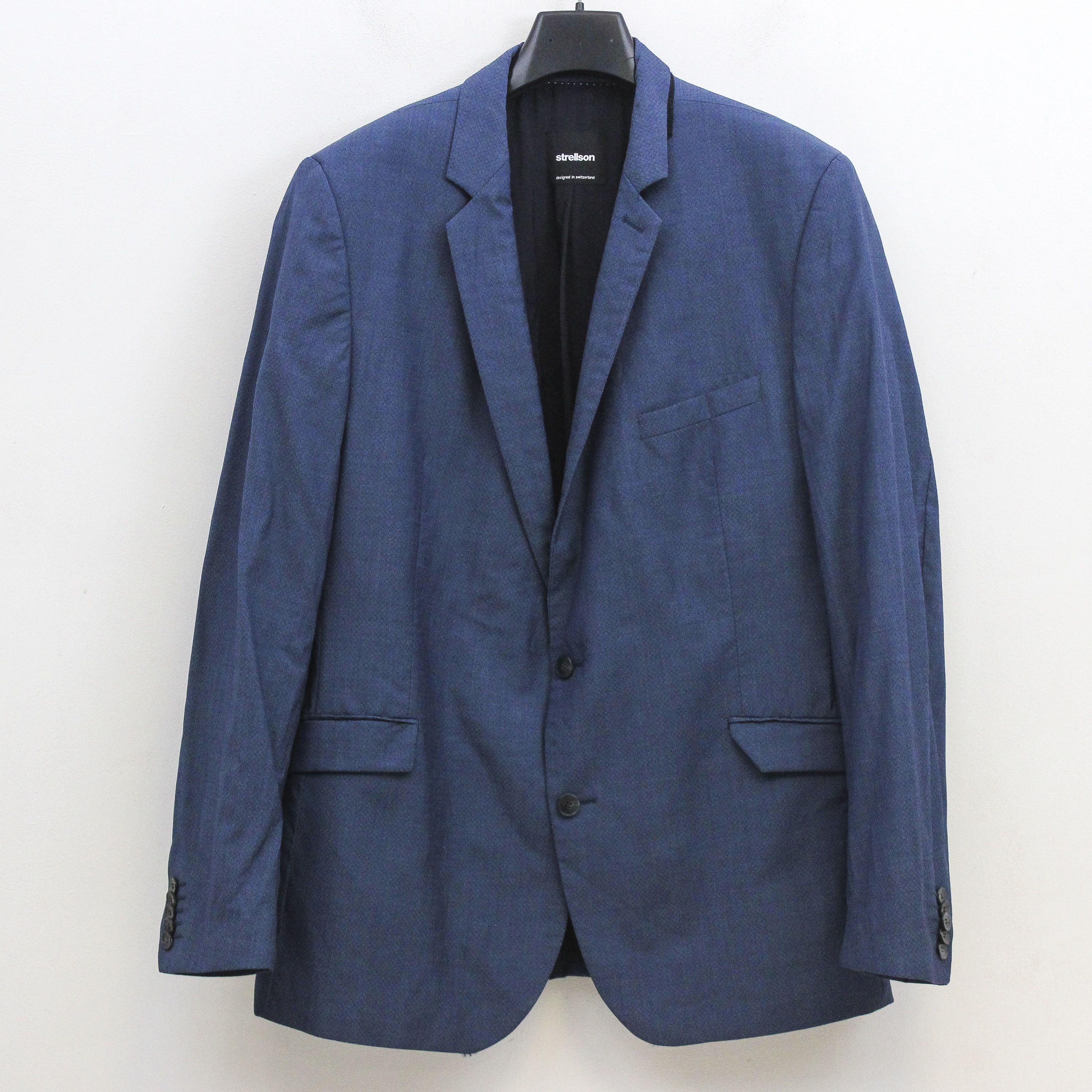 Strellson UK 44 US Wool Blazer Black EU 54 Coat Jacket Suit Sport Top Size 44R - 1 Thumbnail