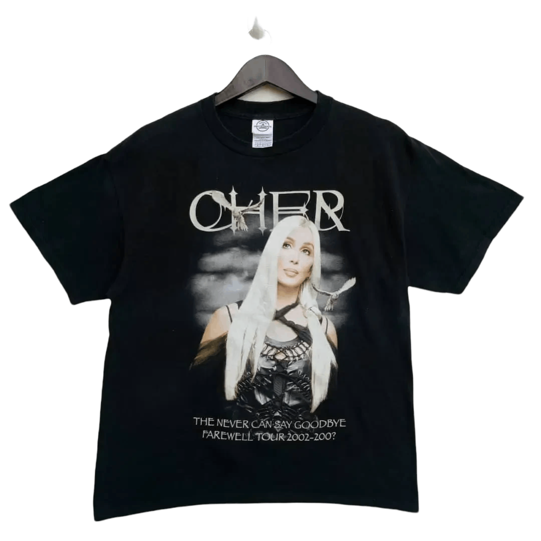 Band Tees 💥VINTAGE CHER American pop singer farewell tour 2002 shirt Size US M / EU 48-50 / 2 - 2 Thumbnail