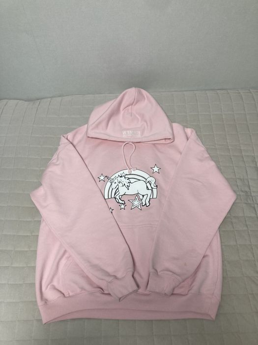 Vetements unicorn cheap hoodie pink