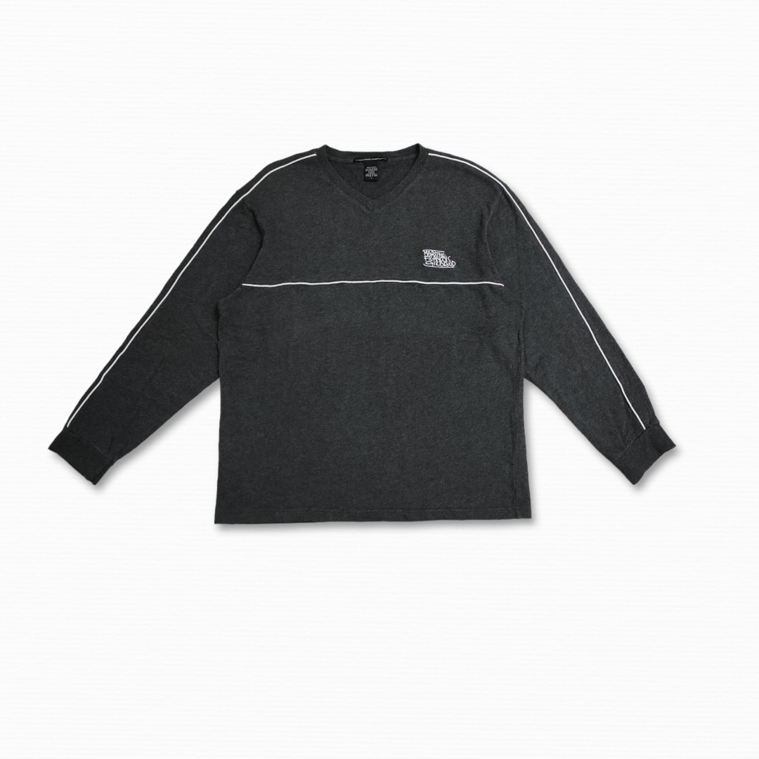 Marithe + Francois Girbaud × Vintage Side line embroidered classic logo's V neck sweater Size US L / EU 52-54 / 3 - 1 Thumbnail