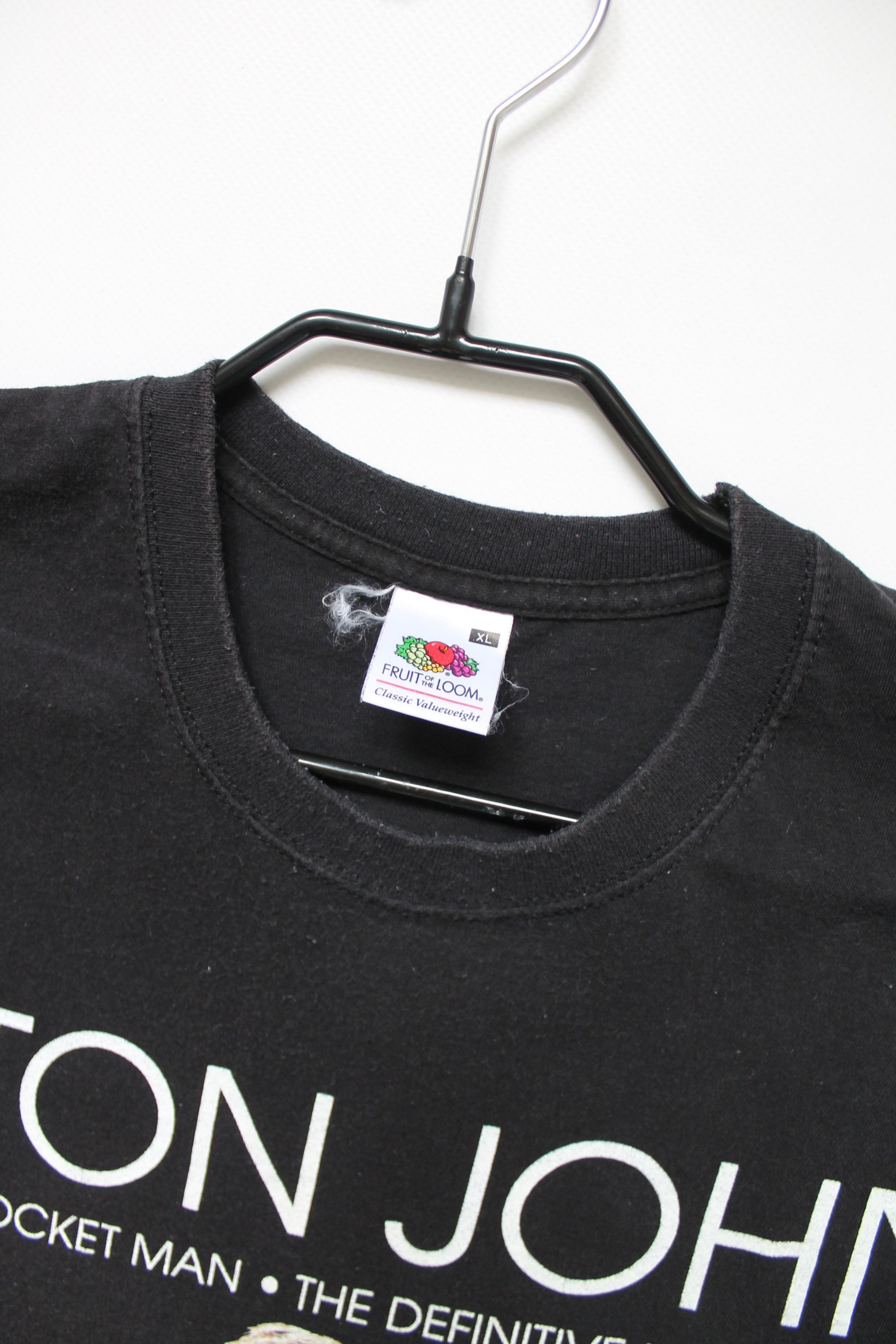 Band Tees 2007 Vintage Elton John Tour T Shirt World Faded black Size US XL / EU 56 / 4 - 13 Thumbnail