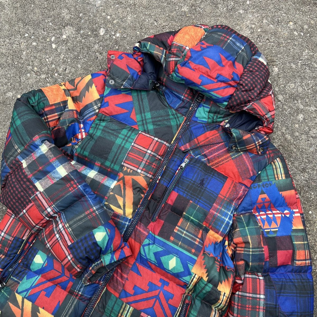 Polo Ralph Lauren Polo Ralph Lauren Aztec Patchwork Ripstop Puffer ...