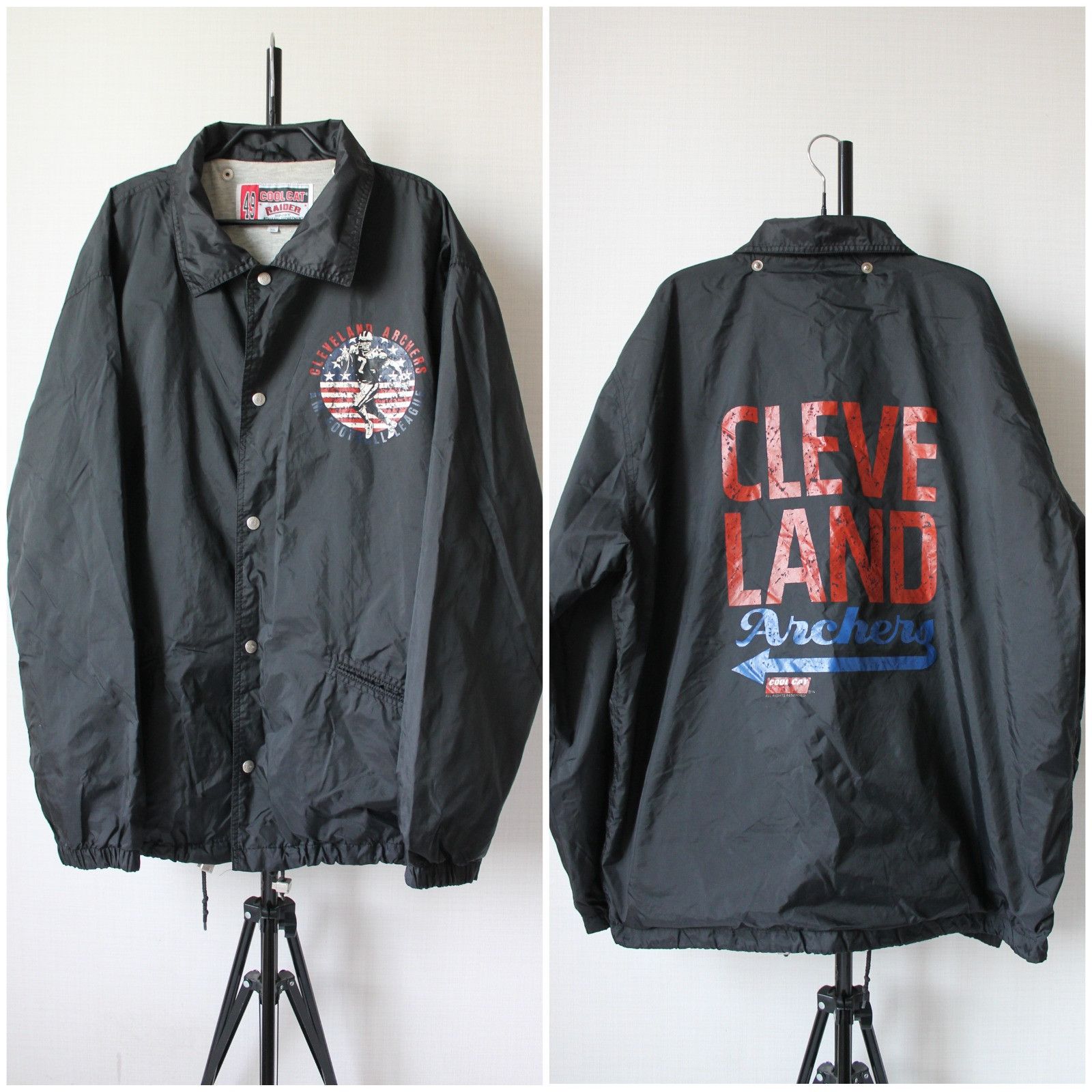 NFL 90's NFL Cleveland Cool Cat Archers Light Nylon Jacket Size US XL / EU 56 / 4 - 1 Thumbnail