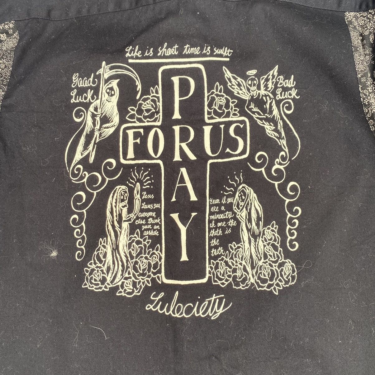 Japanese Brand subciety shirt ; pray for us Size US L / EU 52-54 / 3 - 6 Thumbnail