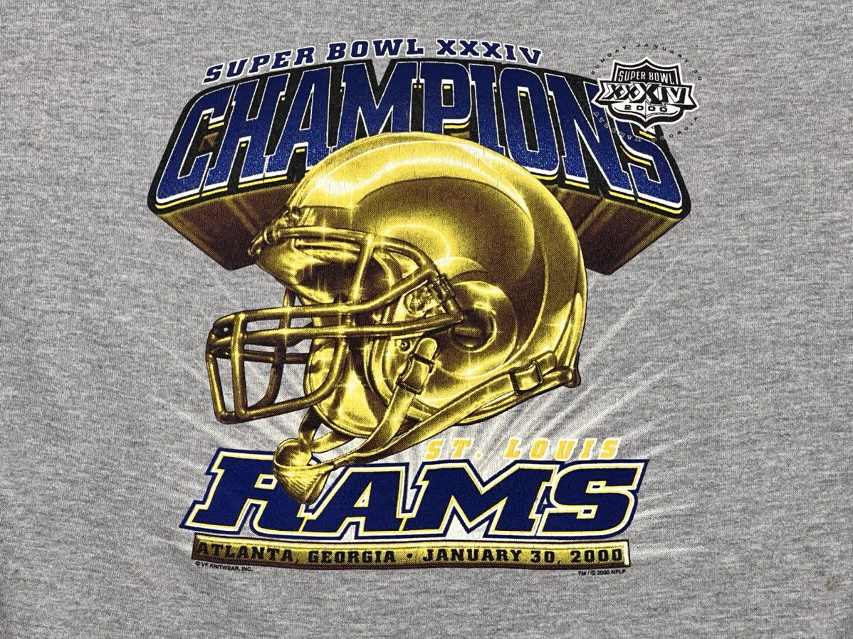 NFL × Vintage St Louis Rams Super Bowl Champions XXXIV Crewneck Sweatshirt Size US XL / EU 56 / 4 - 2 Thumbnail