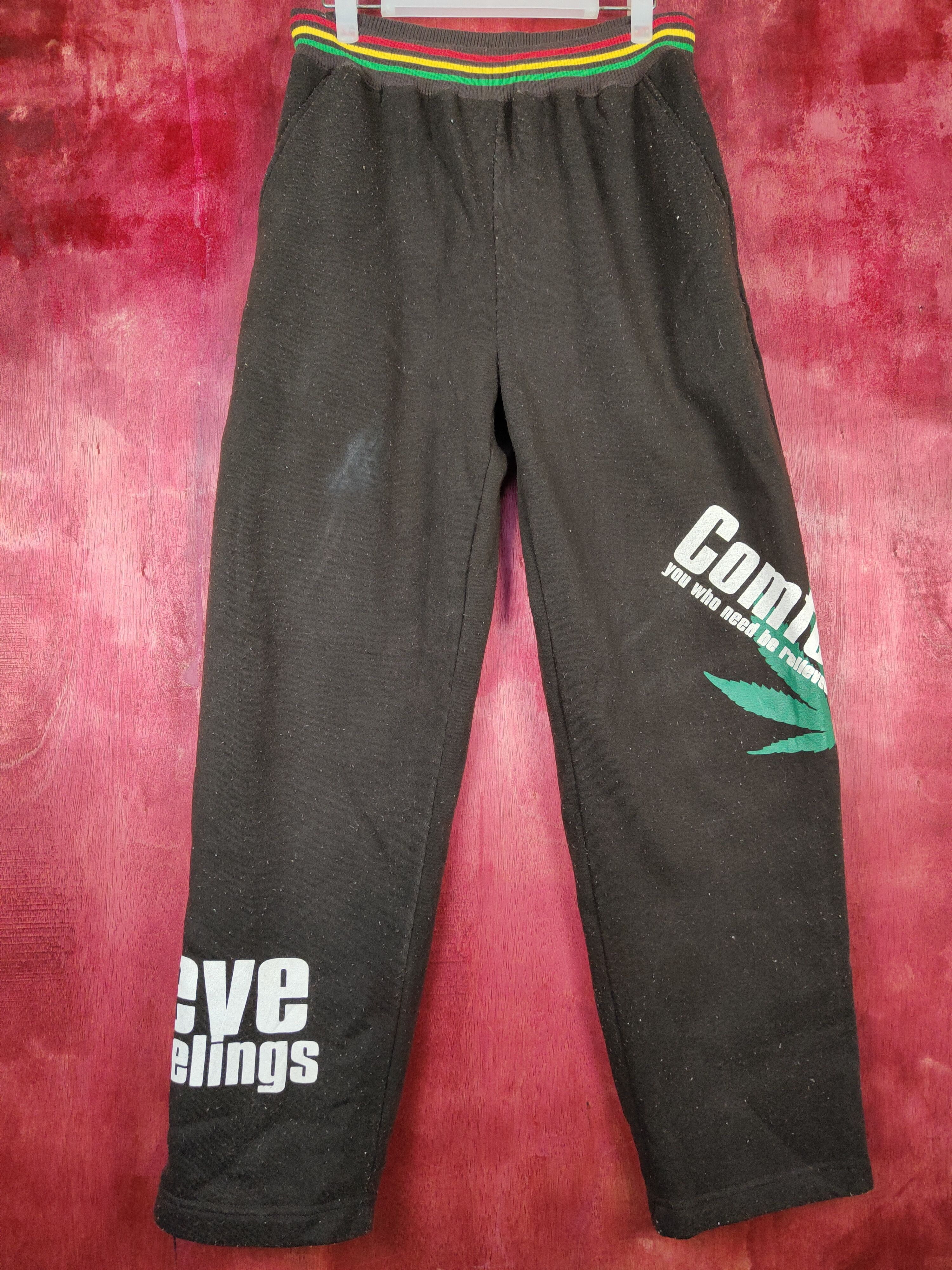 Japanese Brand Comfortable bob marley cannabis weed Gray sweatpants #4961 Size US 28 / EU 44 - 1 Thumbnail