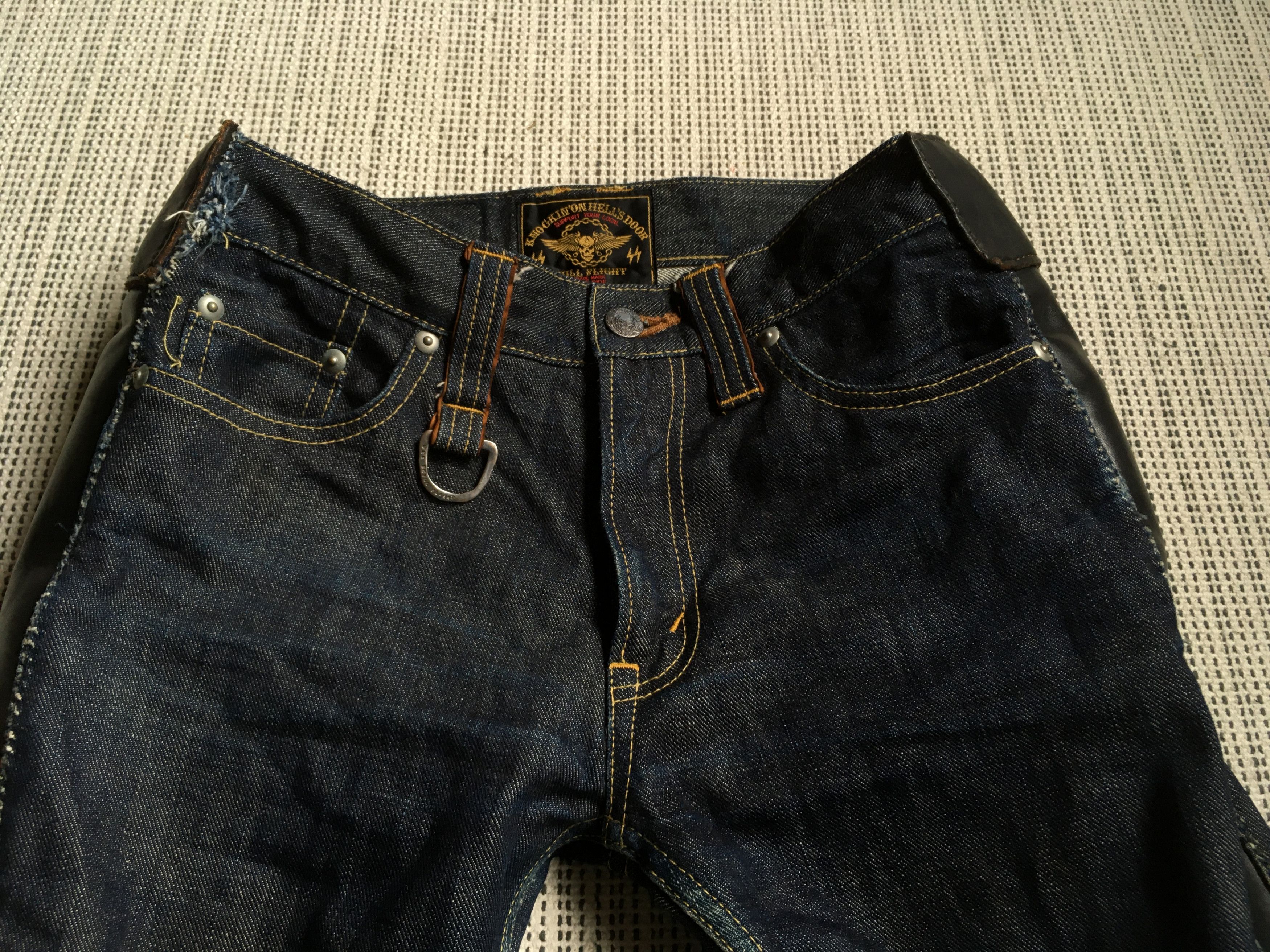 Japanese Brand Skull Flight Denim biker/motorcycle flare jeans Size US 30 / EU 46 - 7 Thumbnail
